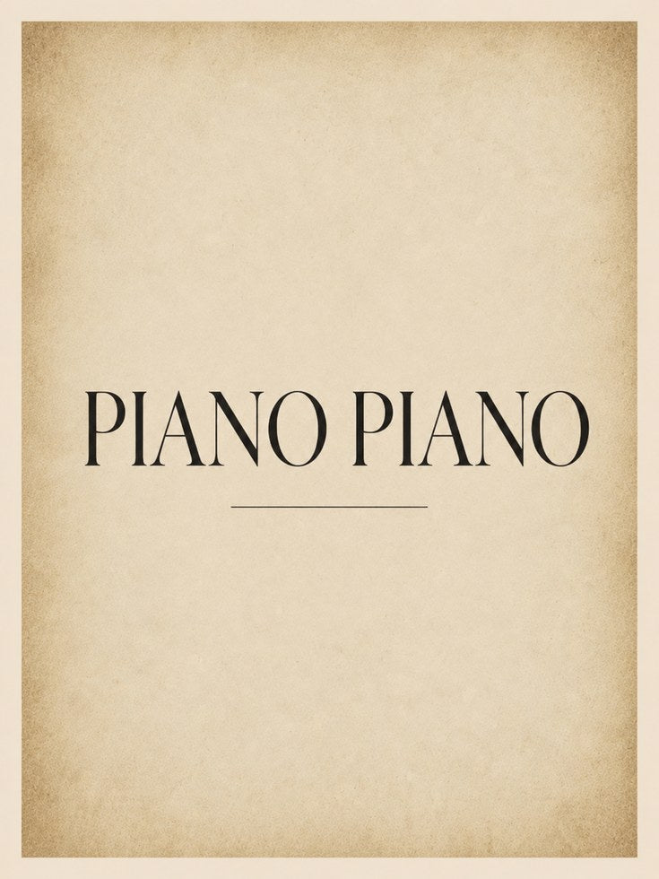 Piano Wall Art – Music Typography Print - artwork on paper