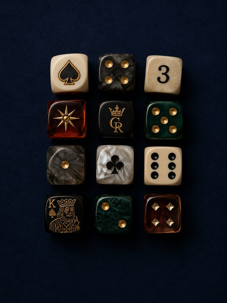 Vintage Playing Cards Art – Dice Wall Decor - artwork on paper