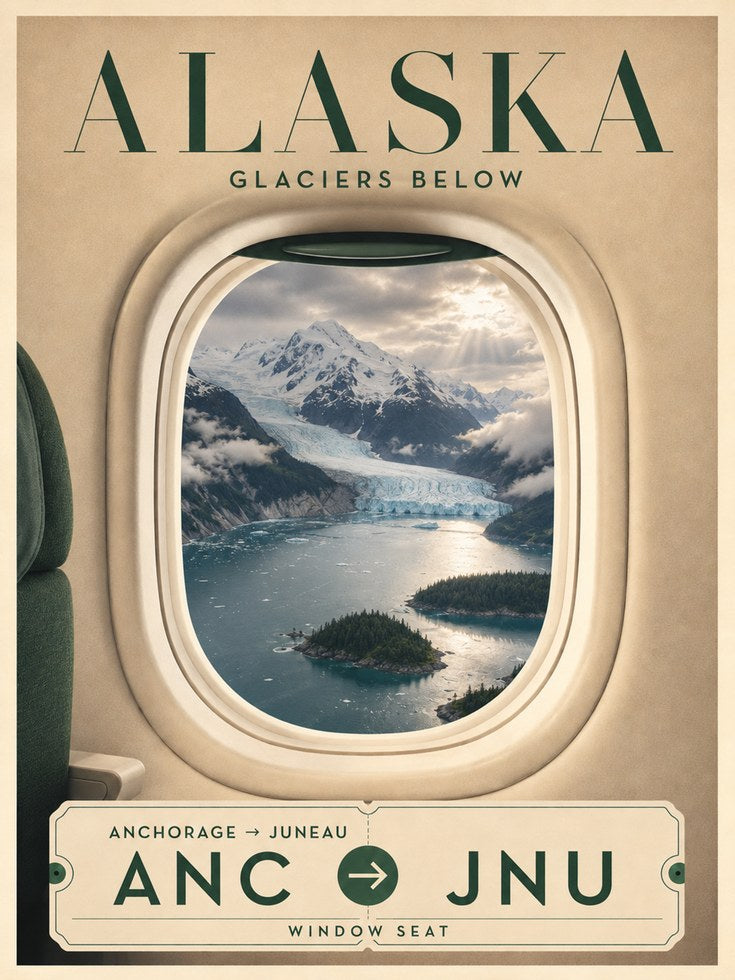 Alaska Travel Poster - artwork on paper