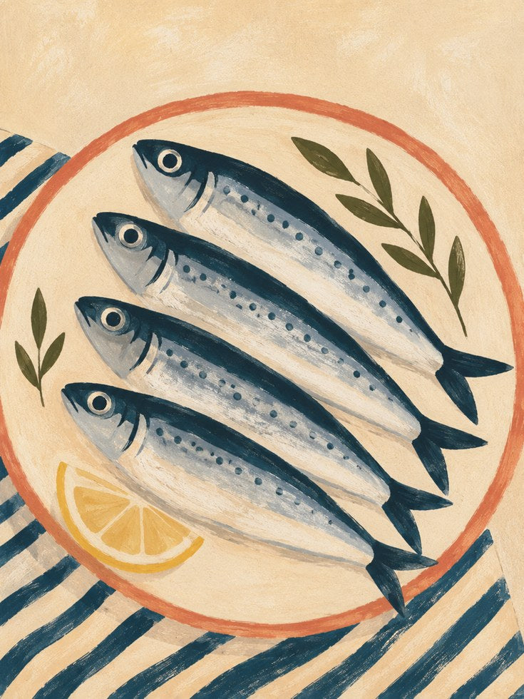Fish Wall Art – Kitchen Coastal Decor - artwork on paper