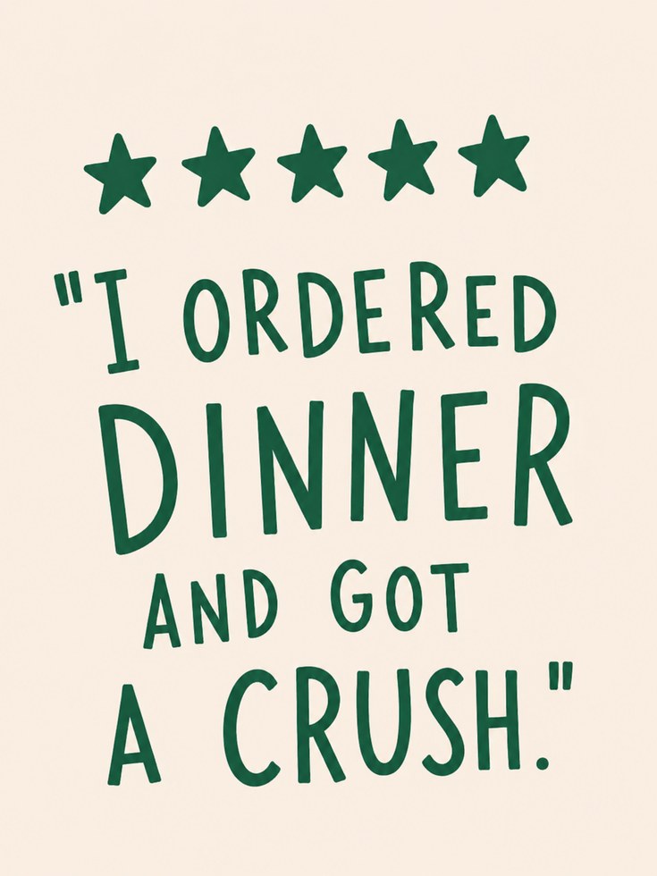 Funny Food Print – Five Star Review - artwork on paper