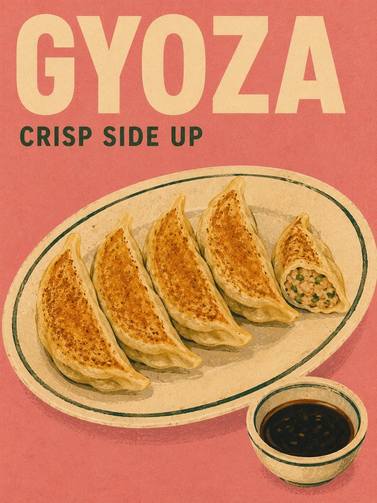 Kitchen Wall Art – Gyoza Print - artwork on paper
