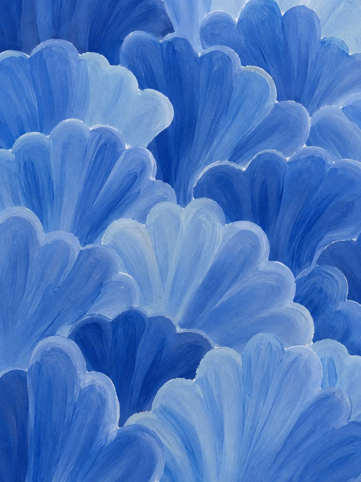 Blue Cloud Wall Art – Abstract Sky Print - artwork on paper