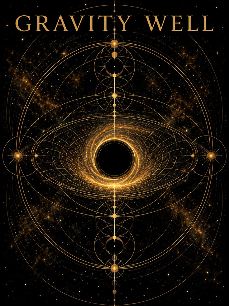 Celestial Wall Art – Gravity Well Space Print - artwork on paper