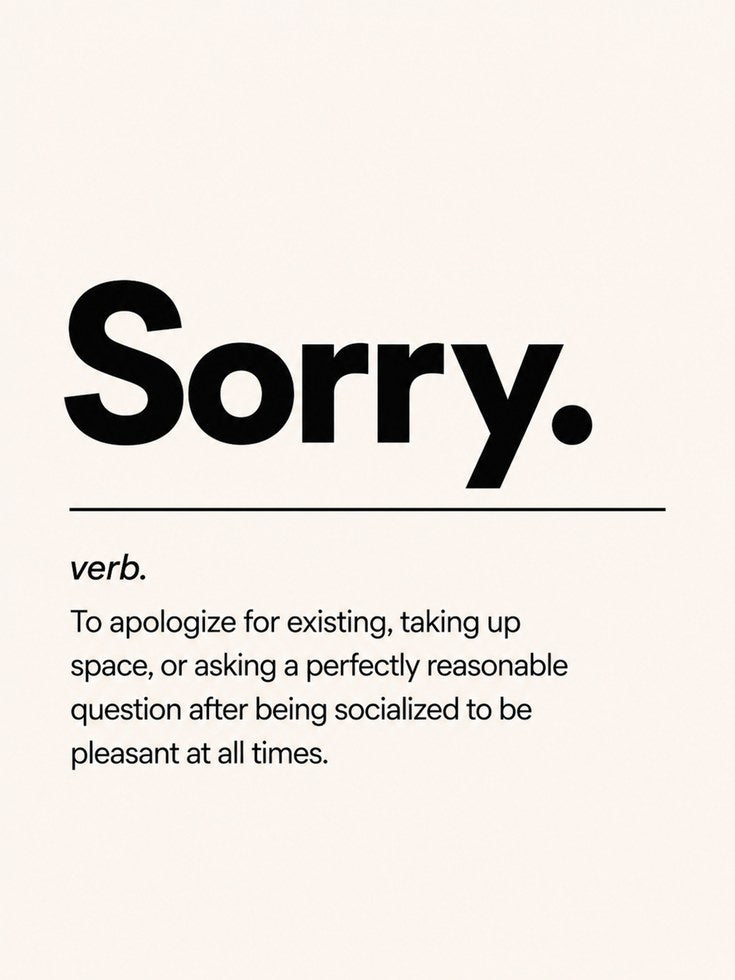 Funny Sorry Definition Print - artwork on paper