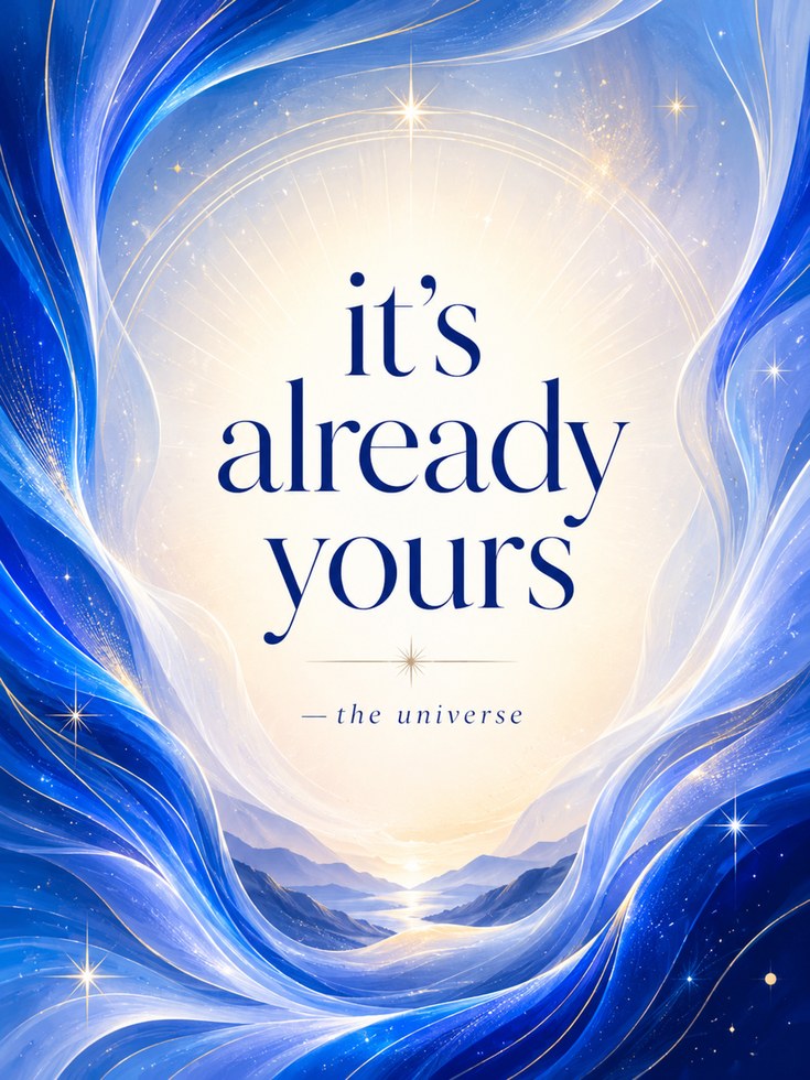 Motivational Universe Quote Print — It's Already Yours - artwork on paper