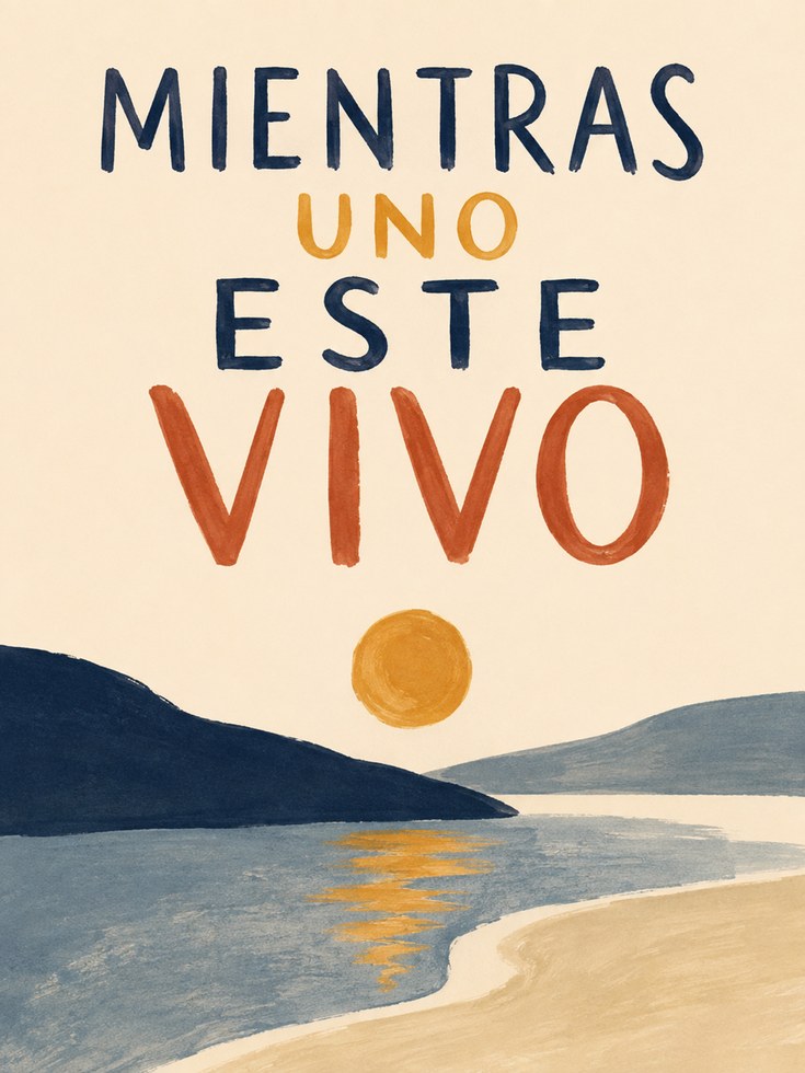 Spanish Quote Wall Art – Coastal Typography Print - artwork on paper