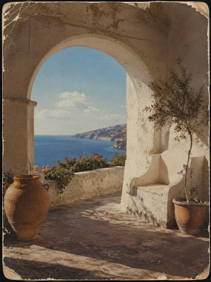 Coastal Archway Wall Art - artwork on paper