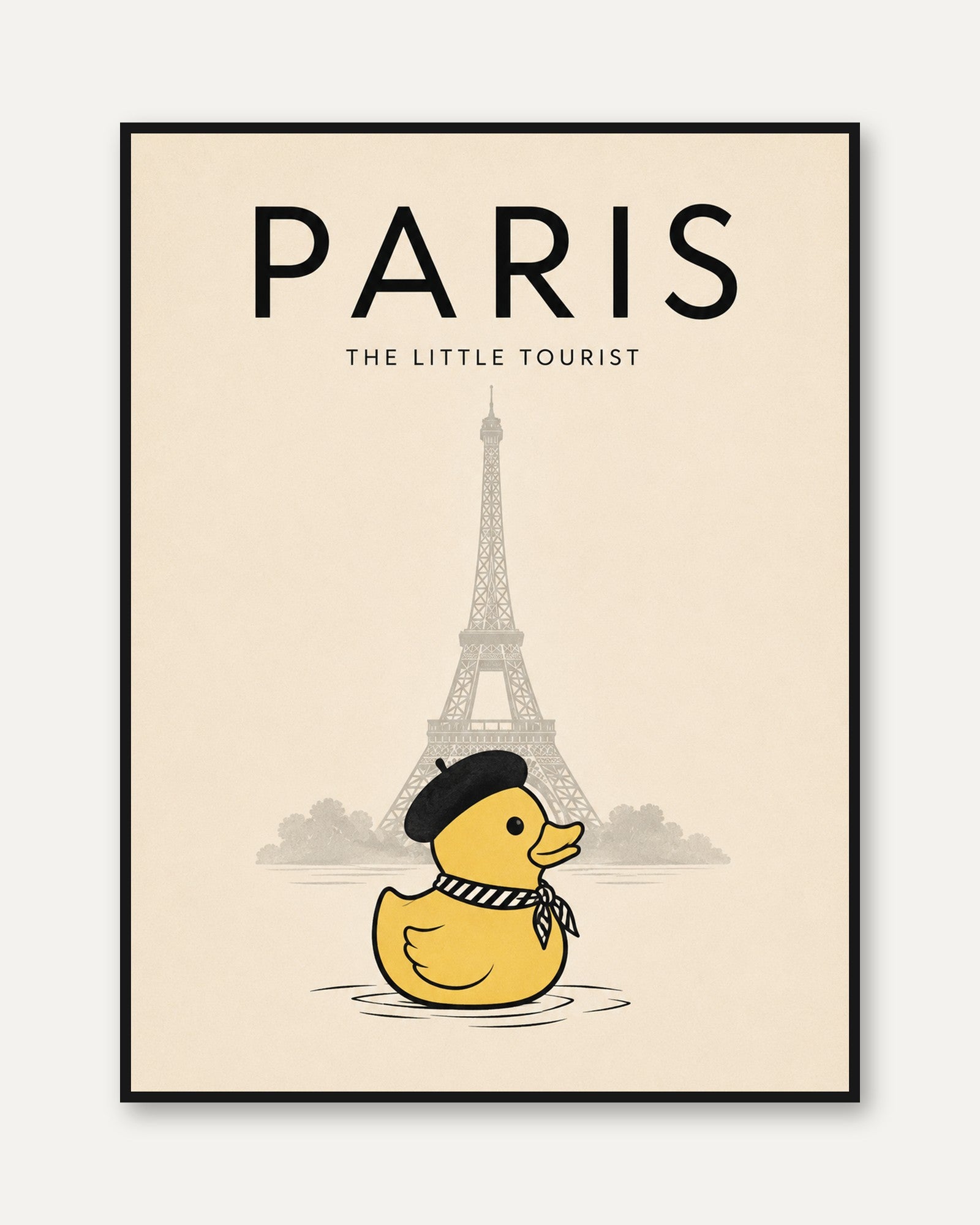 Paris Travel Poster – Eiffel Tower Print - framed