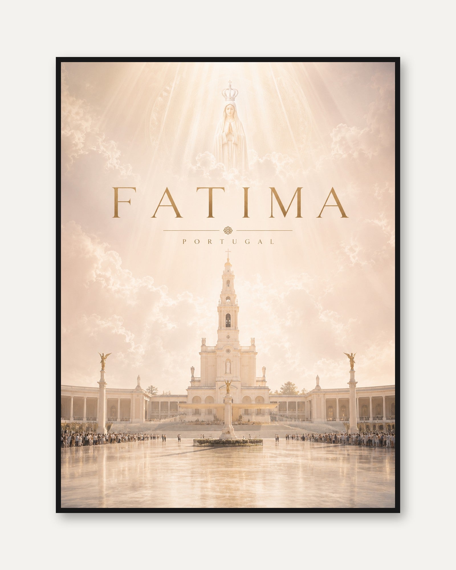 Portugal Travel Poster – Fatima Print - framed