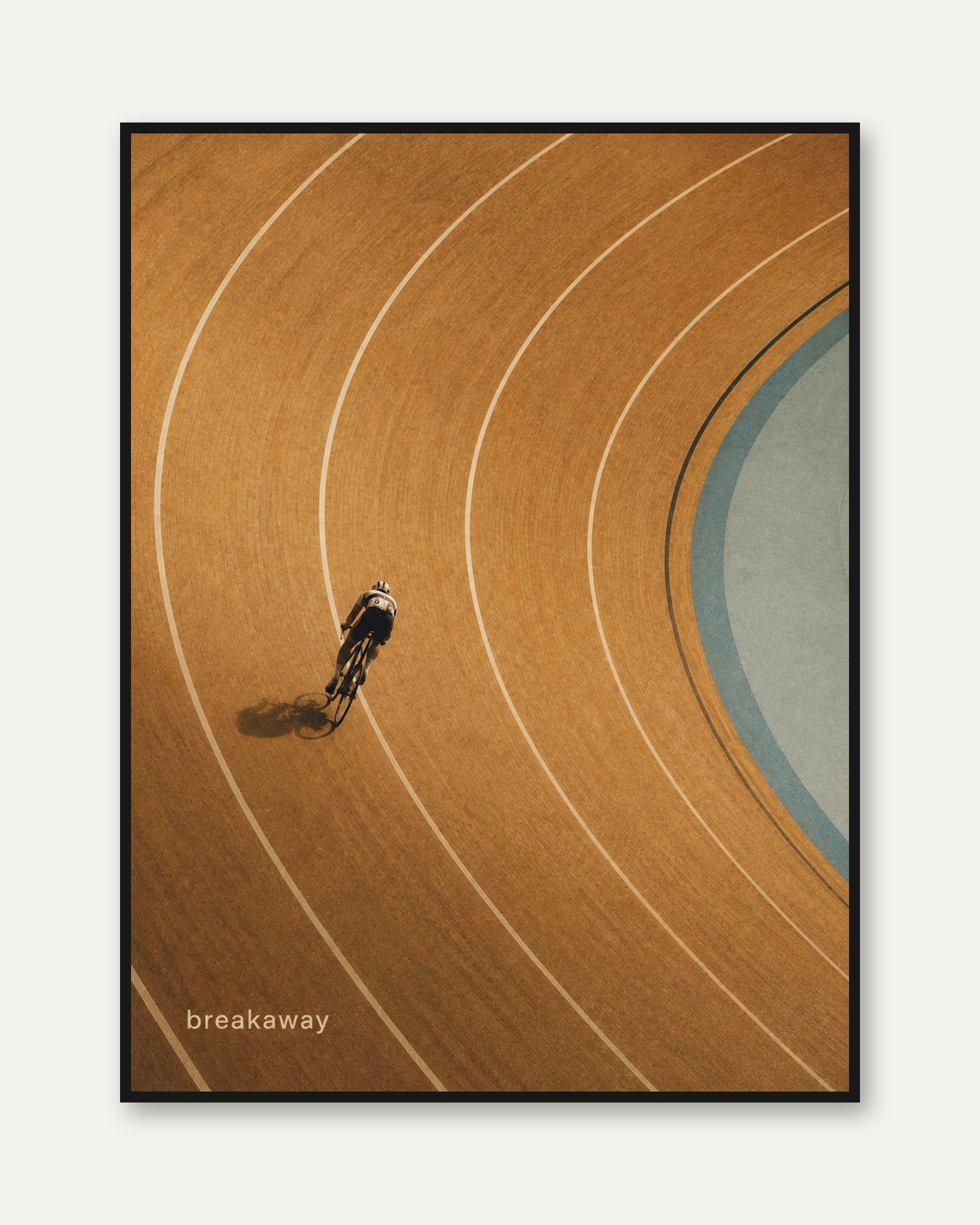 Cycling Wall Art – Minimalist Sports Print - framed