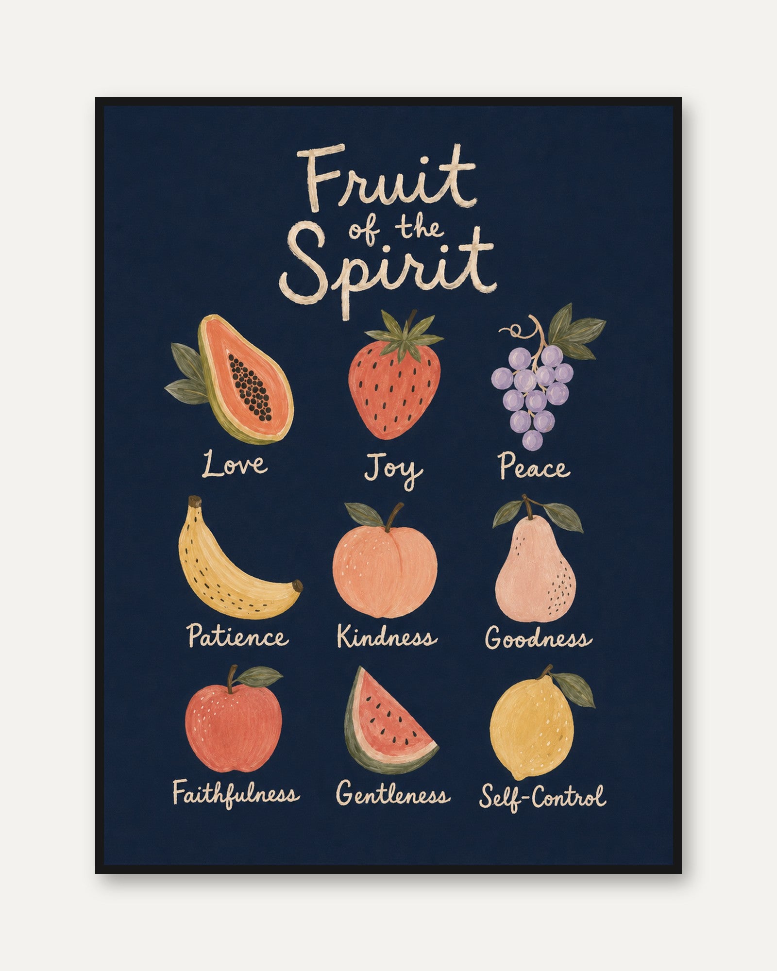 Fruit of the Spirit Print - framed