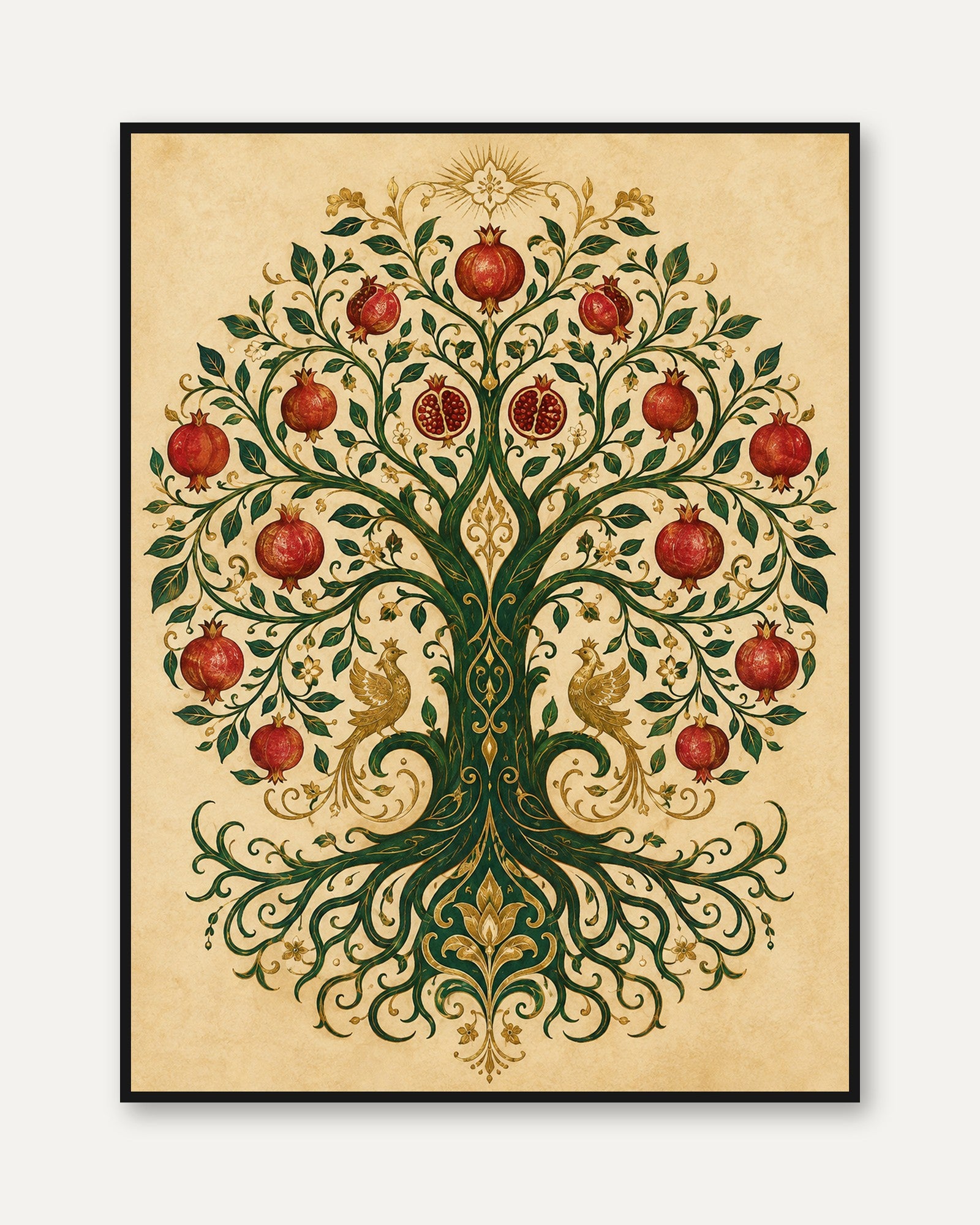 Pomegranate Tree Wall Art - framed