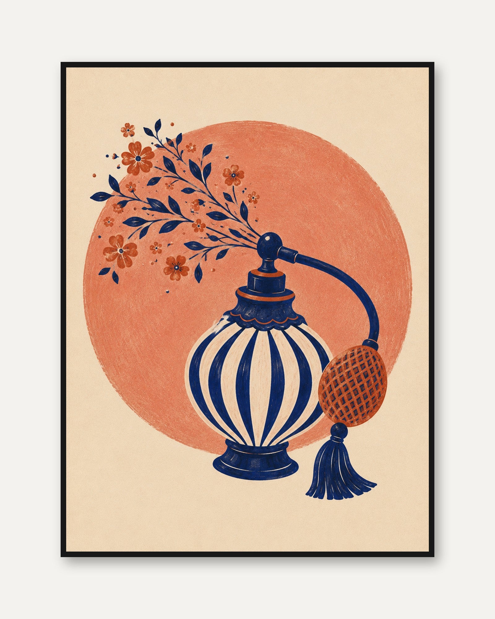 Vintage Perfume Bottle Print - framed