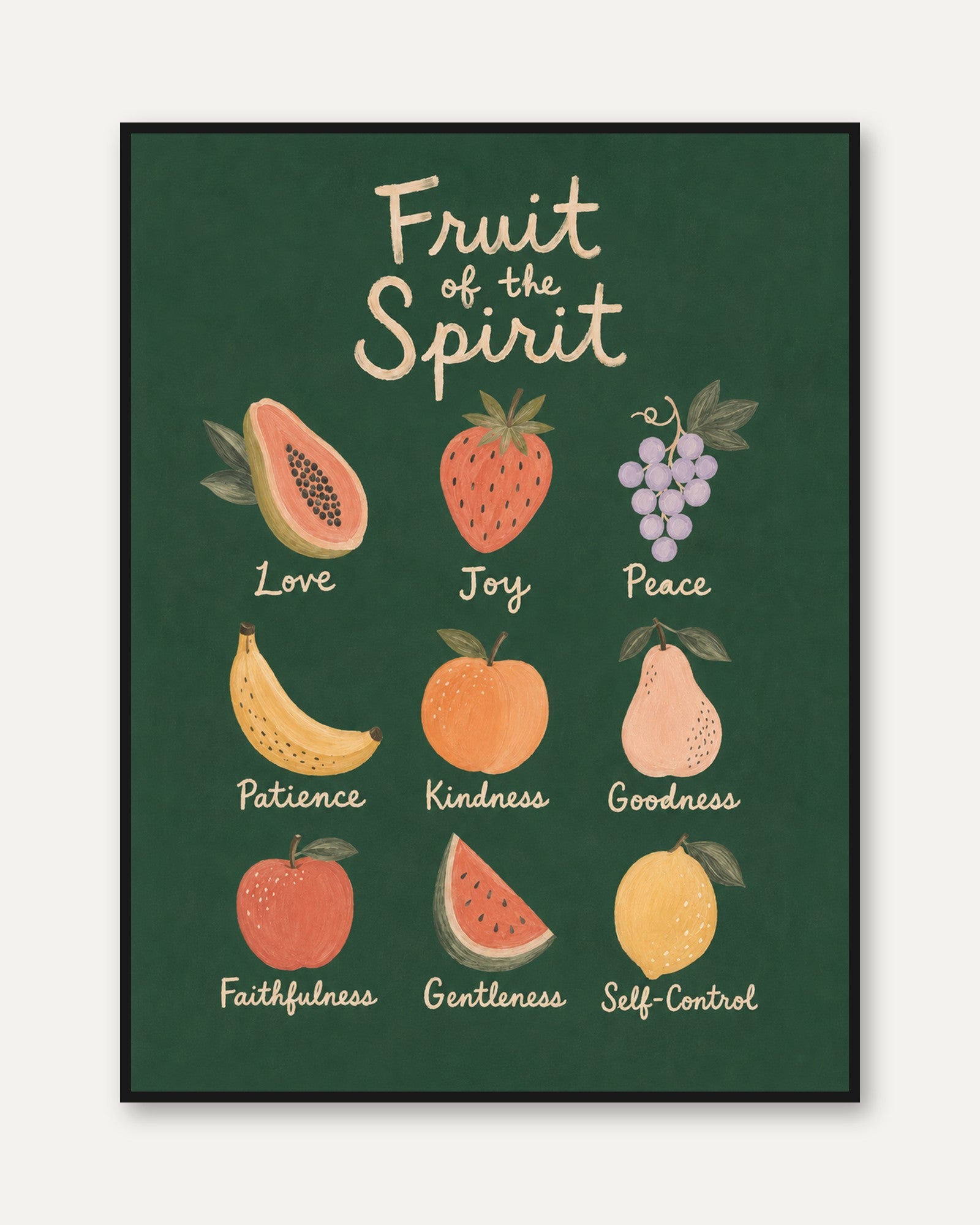 Fruit of the Spirit Print - framed