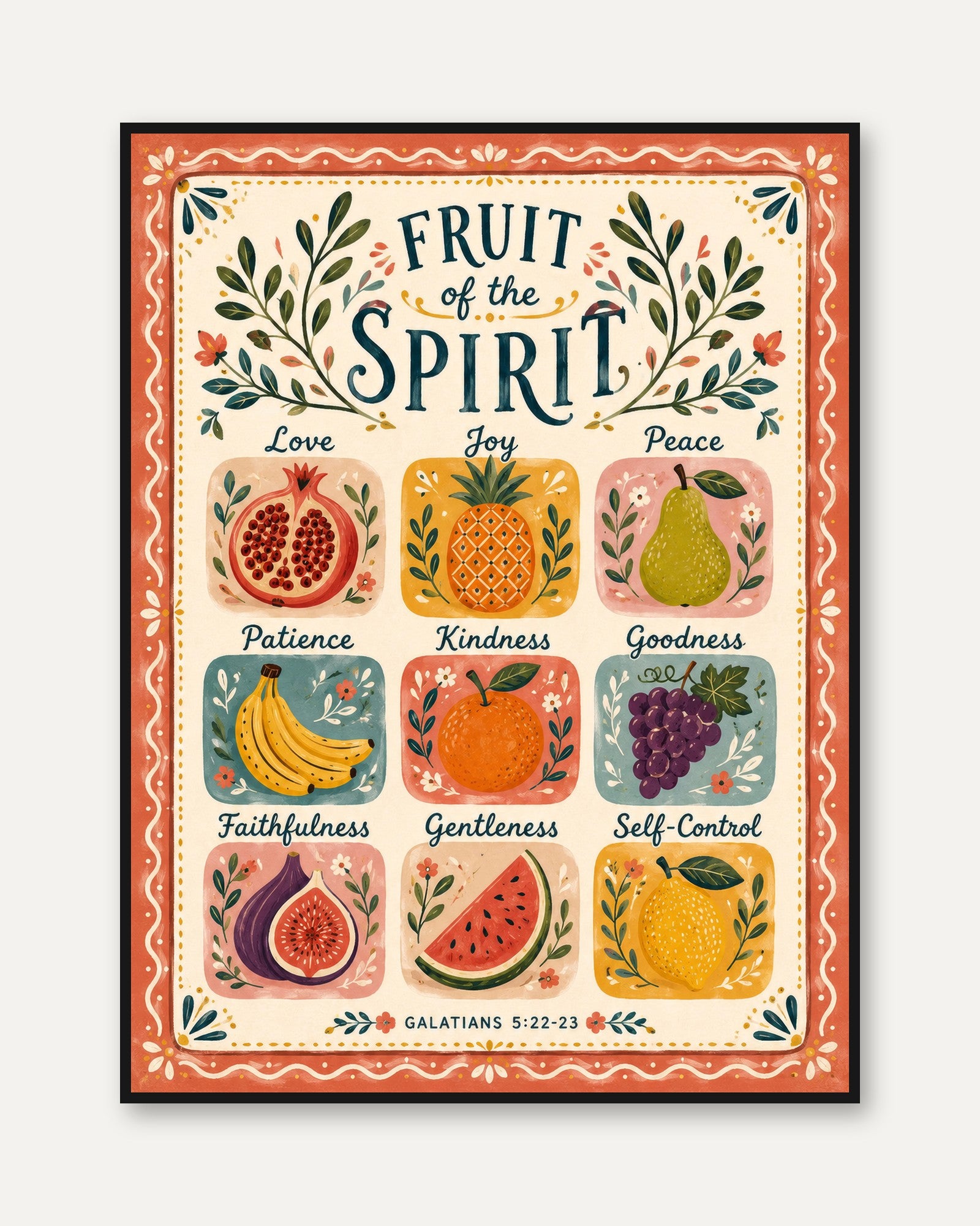 Fruit of the Spirit Print - framed