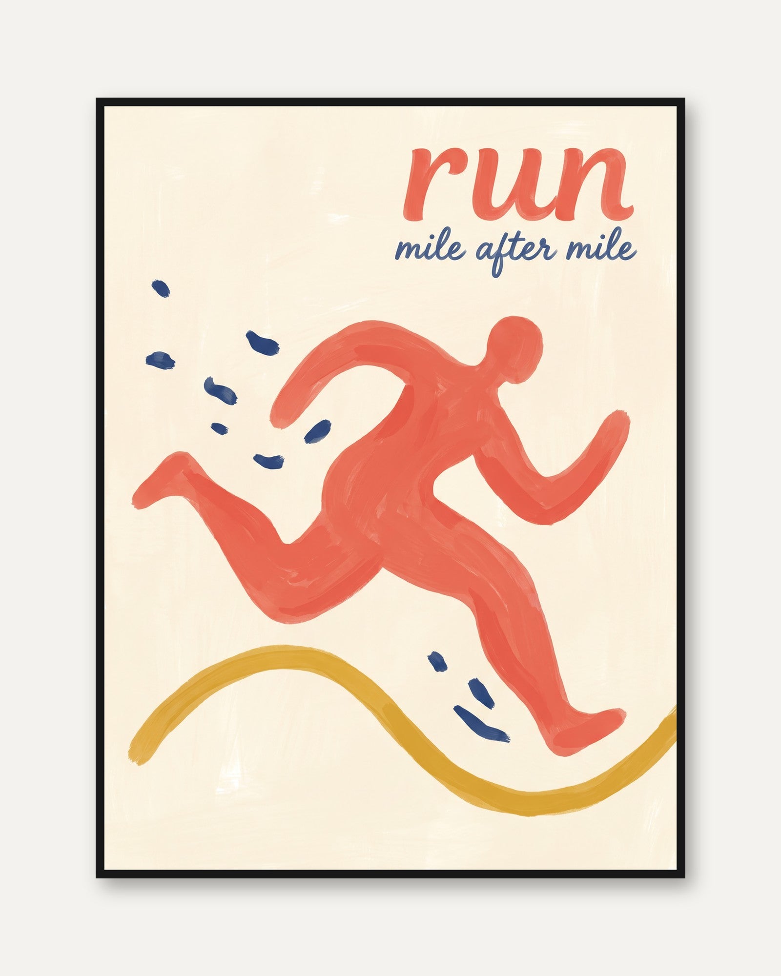 Motivational Running Print: Abstract Runner - framed