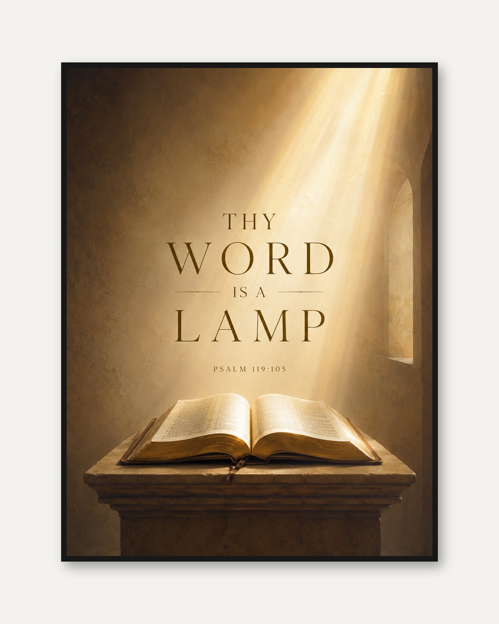 Scripture Wall Art – Psalm 119:105 Print - framed