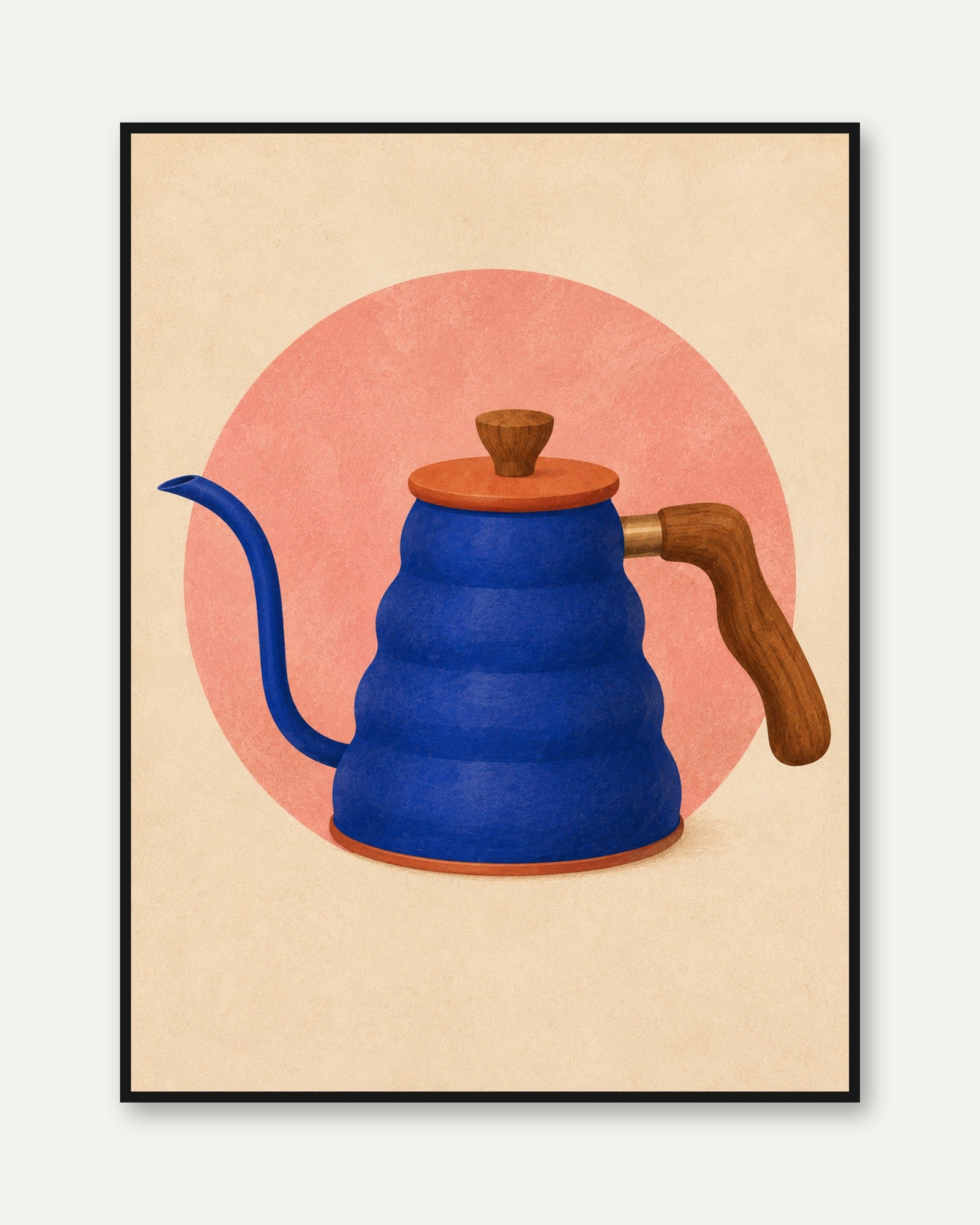 Kitchen Wall Art – Coffee Pot Print - framed