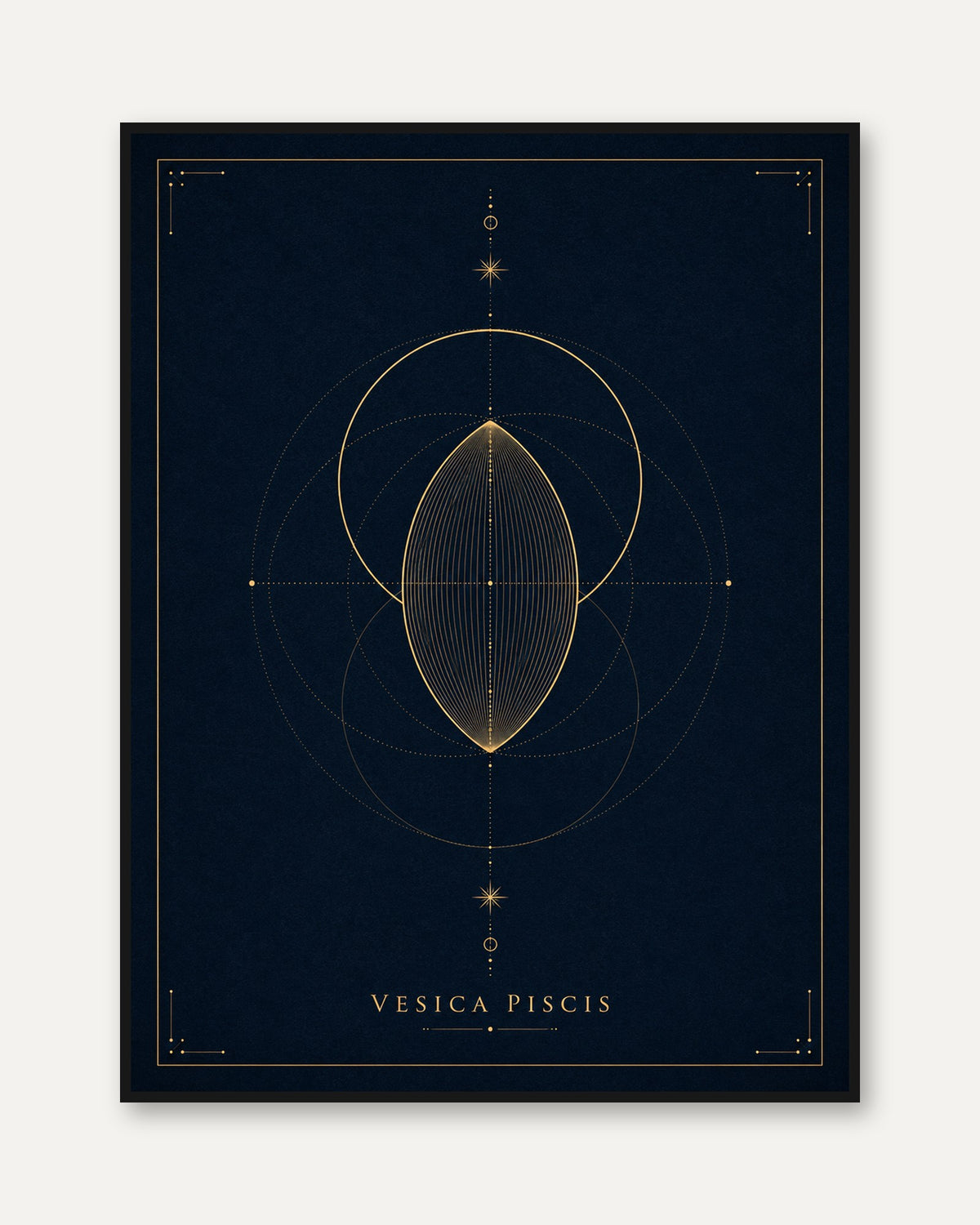 Mystical Vesica Piscis Print - framed