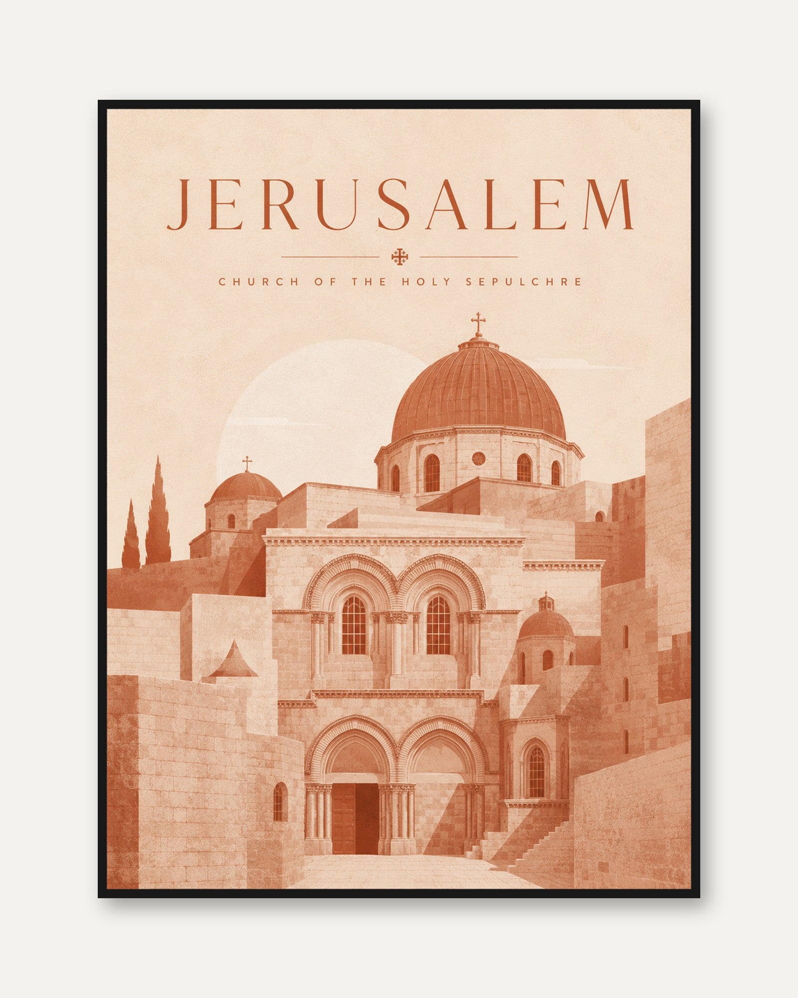 Jerusalem Travel Poster - framed