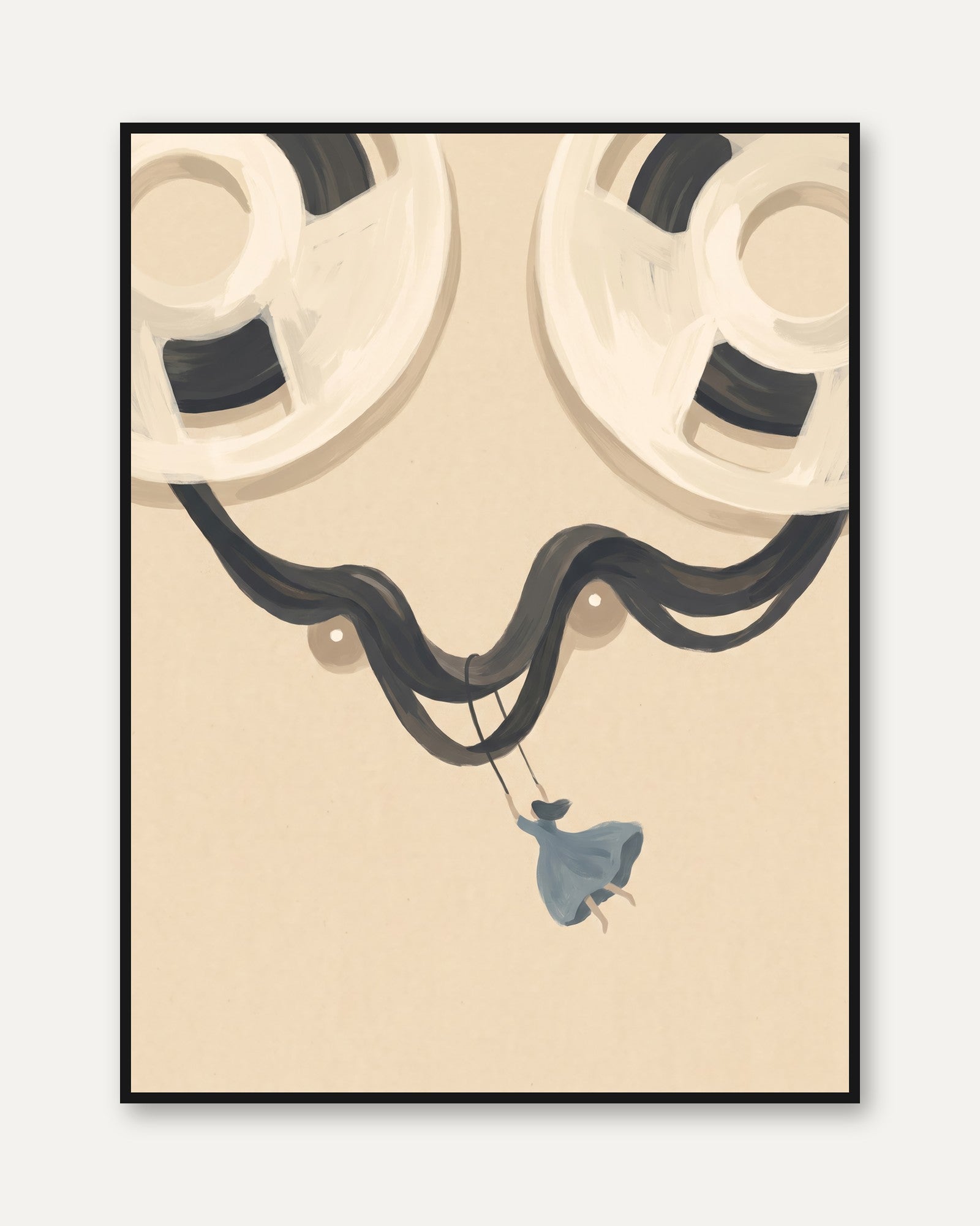 Dalí Inspired Portrait Print - framed