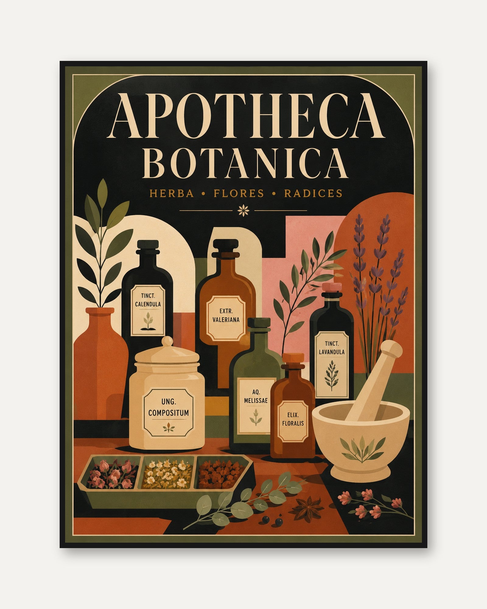 Herbal Apothecary Print - framed