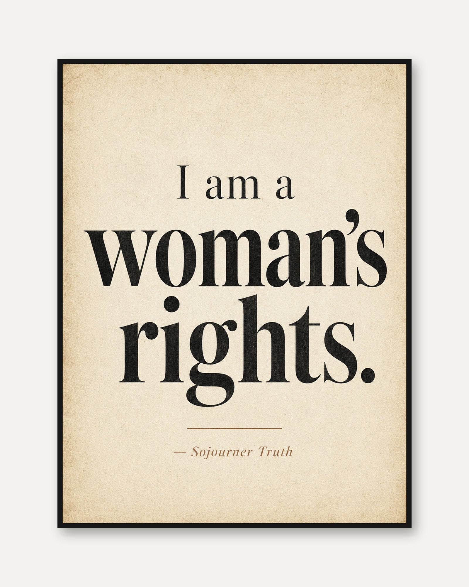 Feminist Wall Art – Women's Rights Print - framed