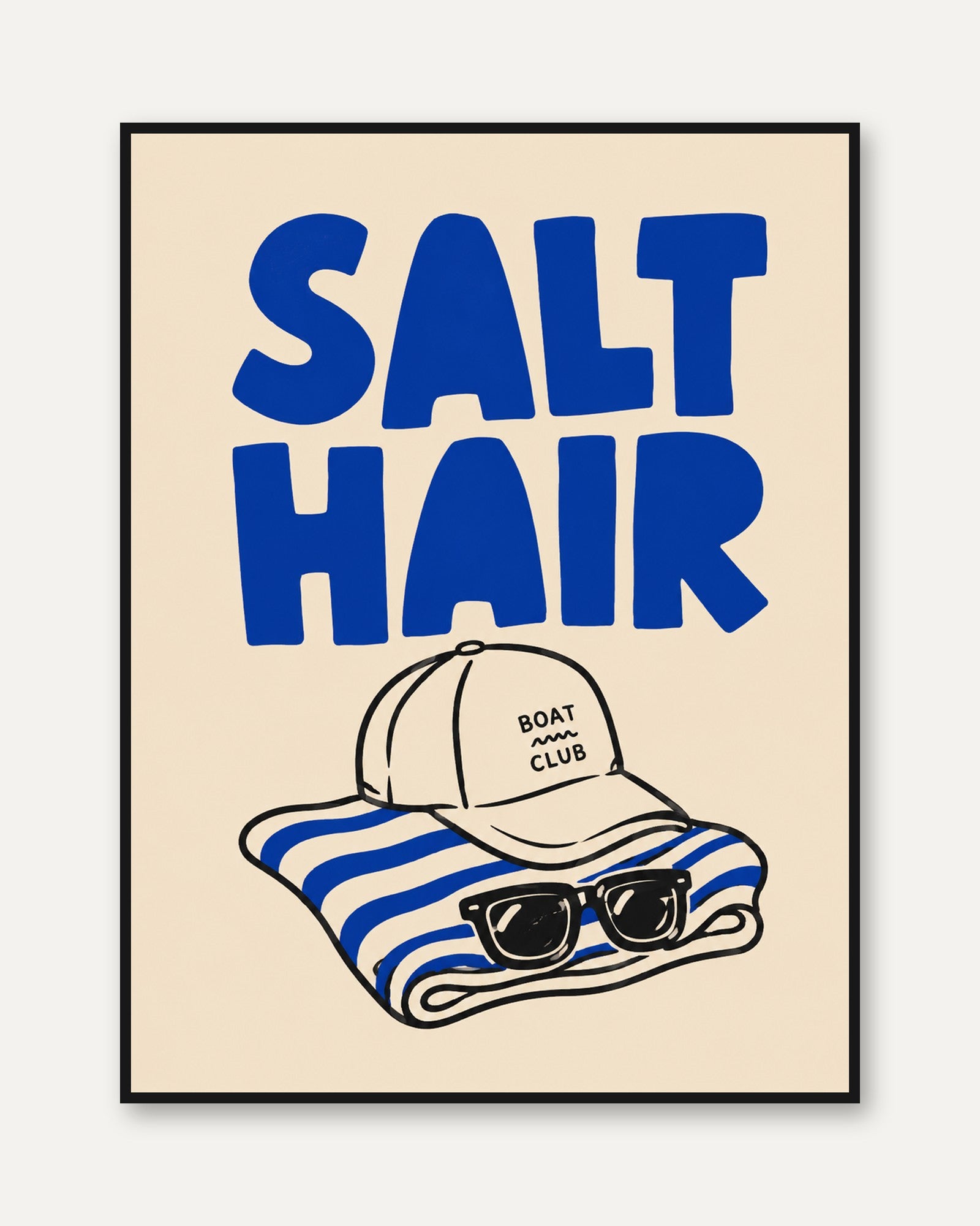 Salt Hair Beach Print – Coastal Wall Art - framed