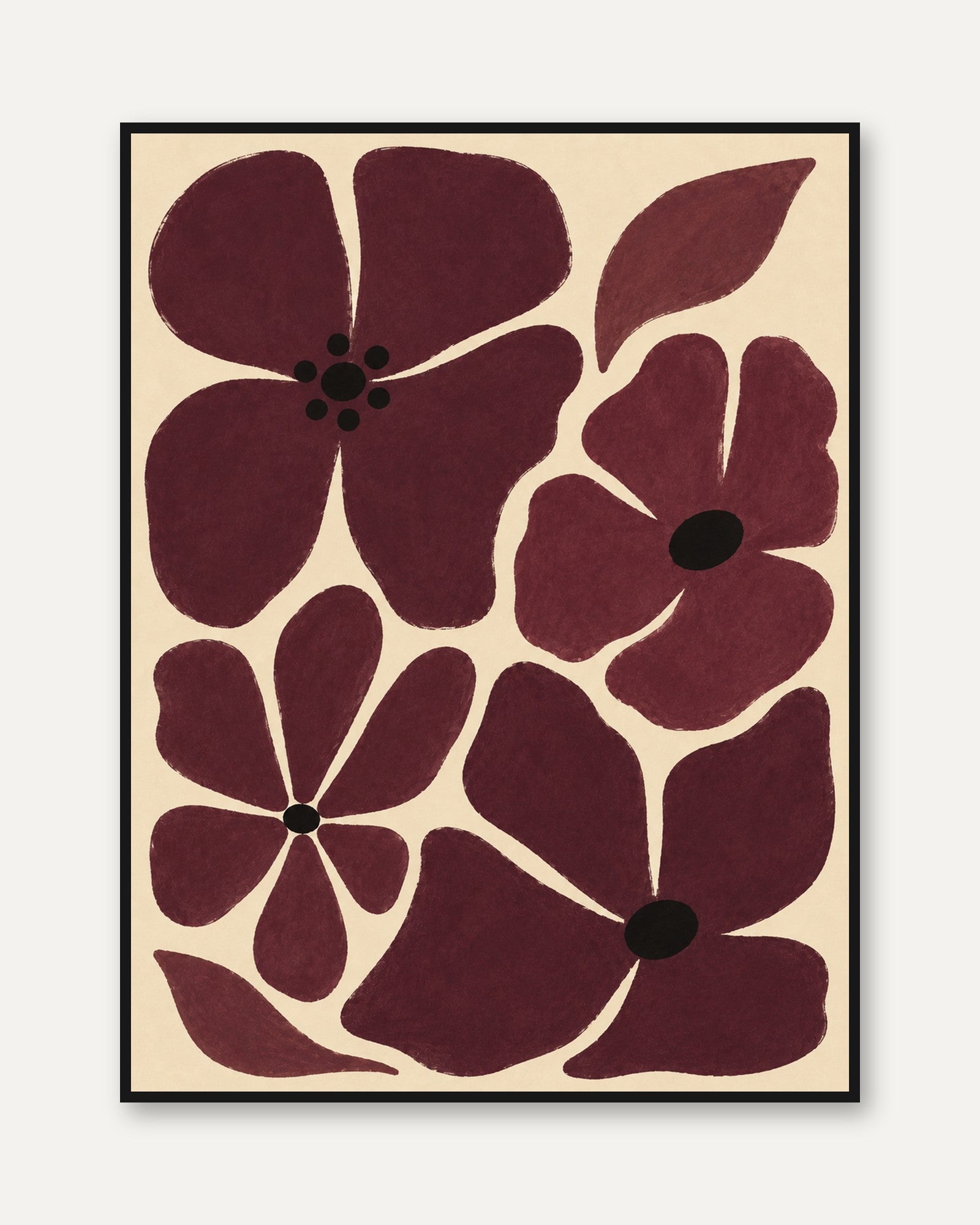 Minimalist Floral Wall Art - framed