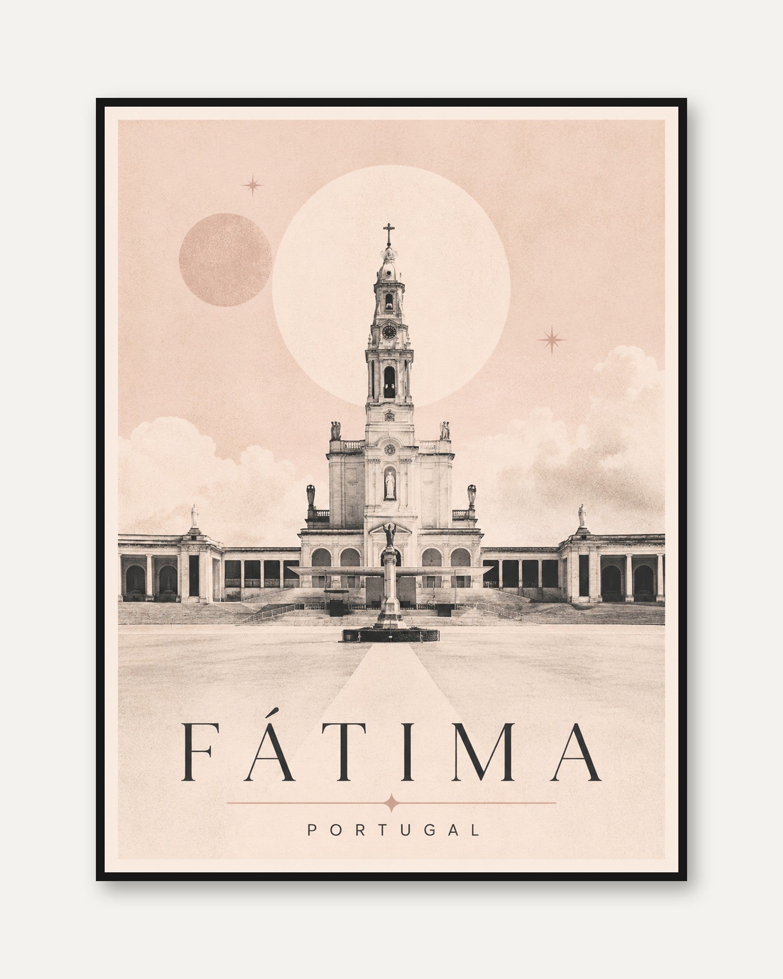 Fatima Portugal Poster – Travel Wall Art - framed
