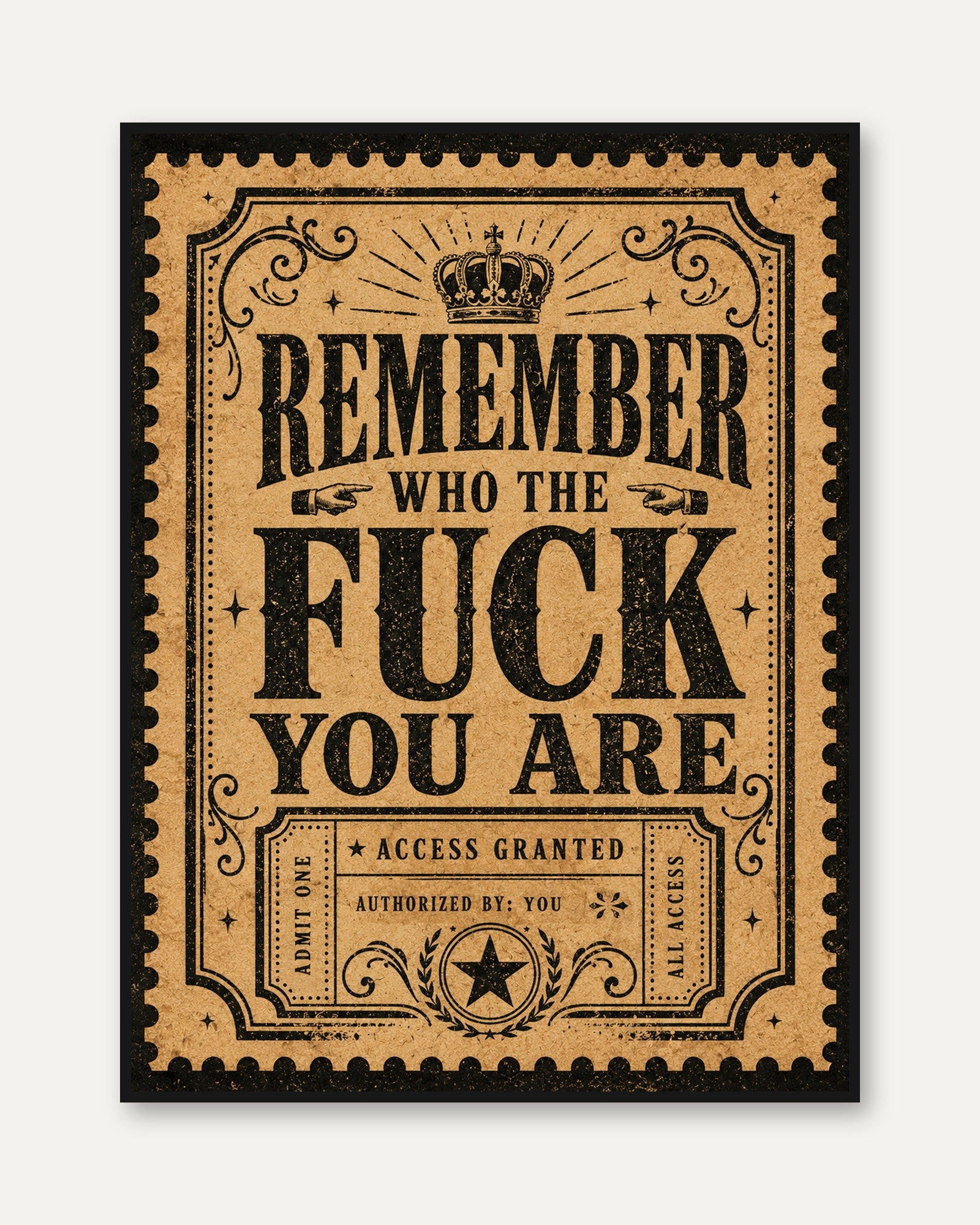 Motivational Quote Print - framed