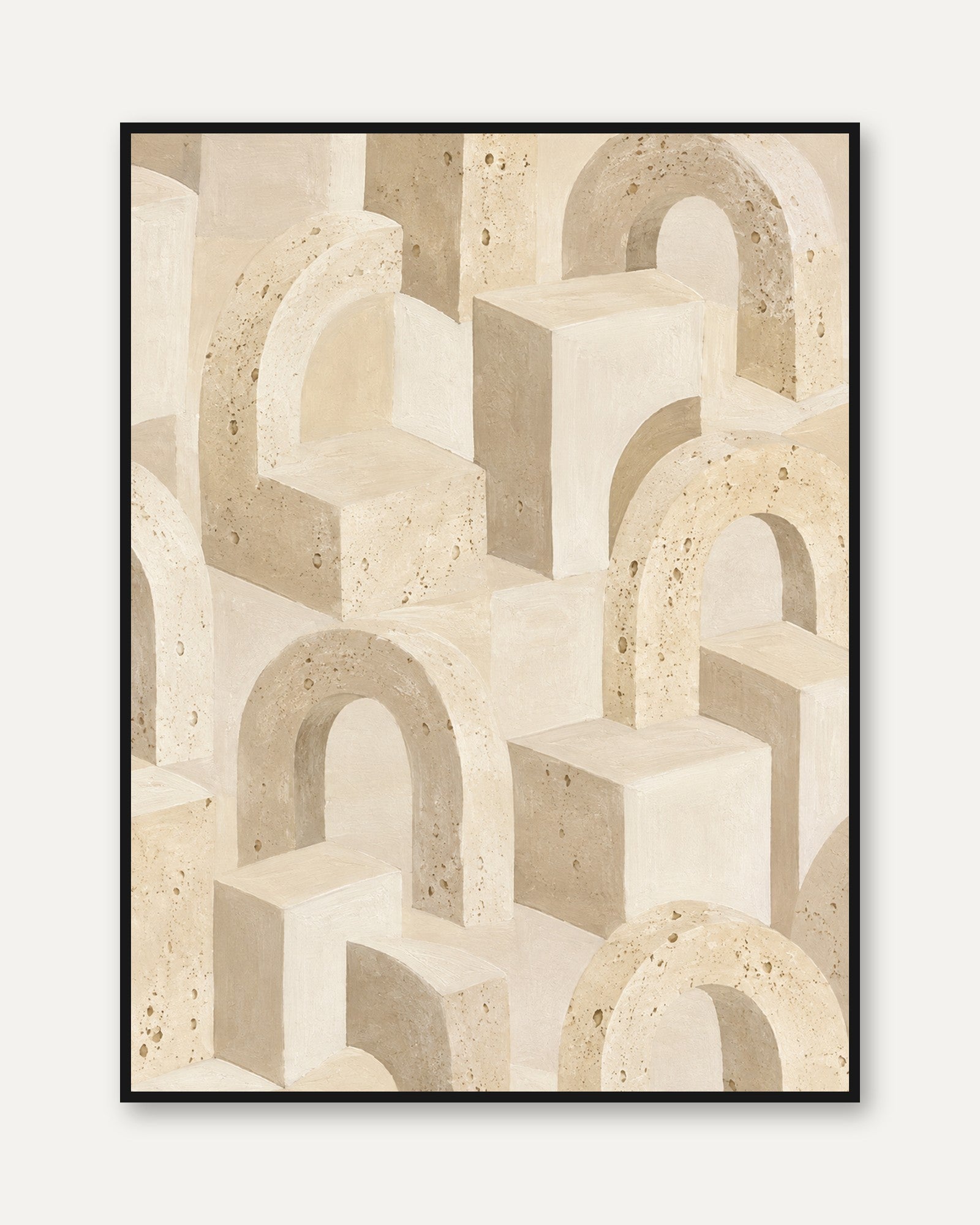 Geometric Arch Wall Art - framed