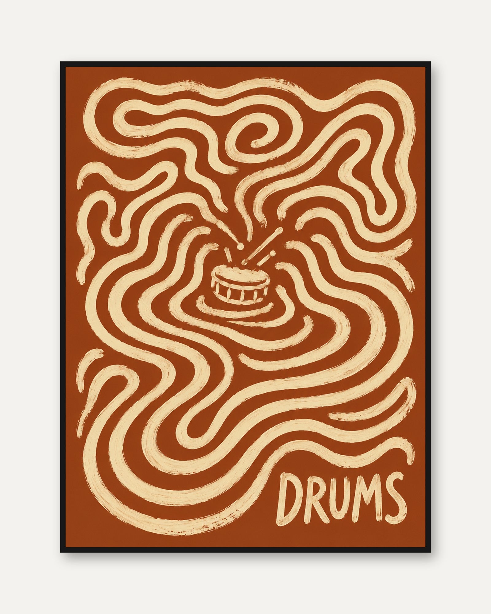 Drum Wall Art – Music Room Decor - framed