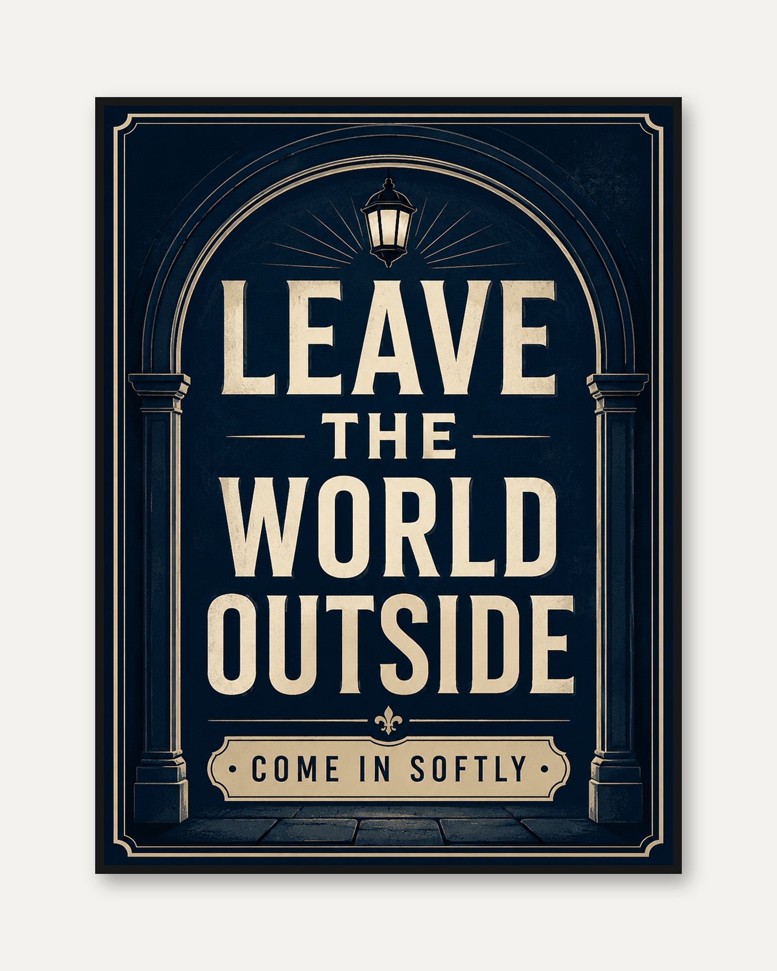 Entryway Wall Art – Welcome Sign Print - framed