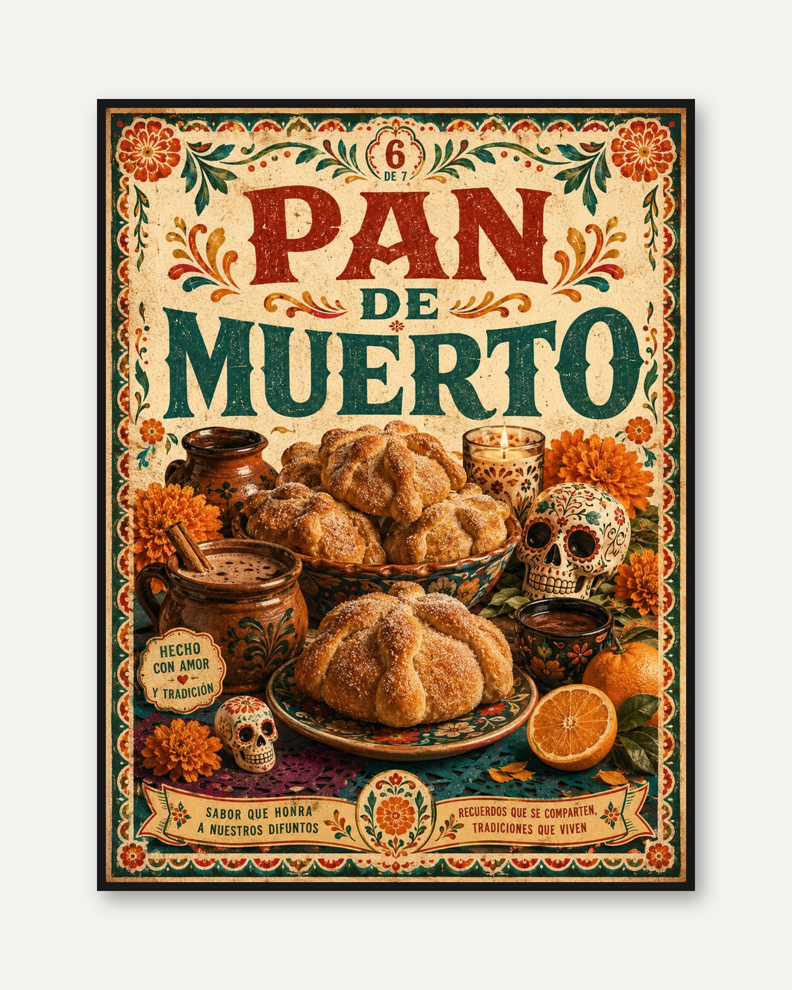 Pan de Muerto Print - framed