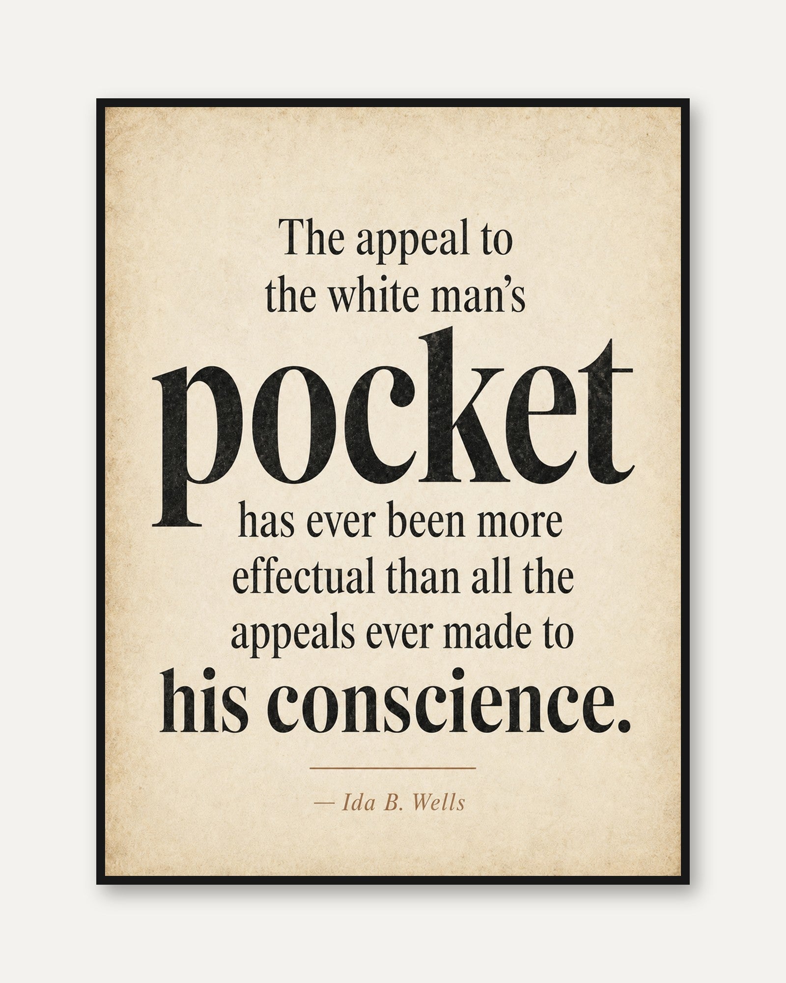 Ida B Wells Quote Print – Civil Rights Wall Art - framed