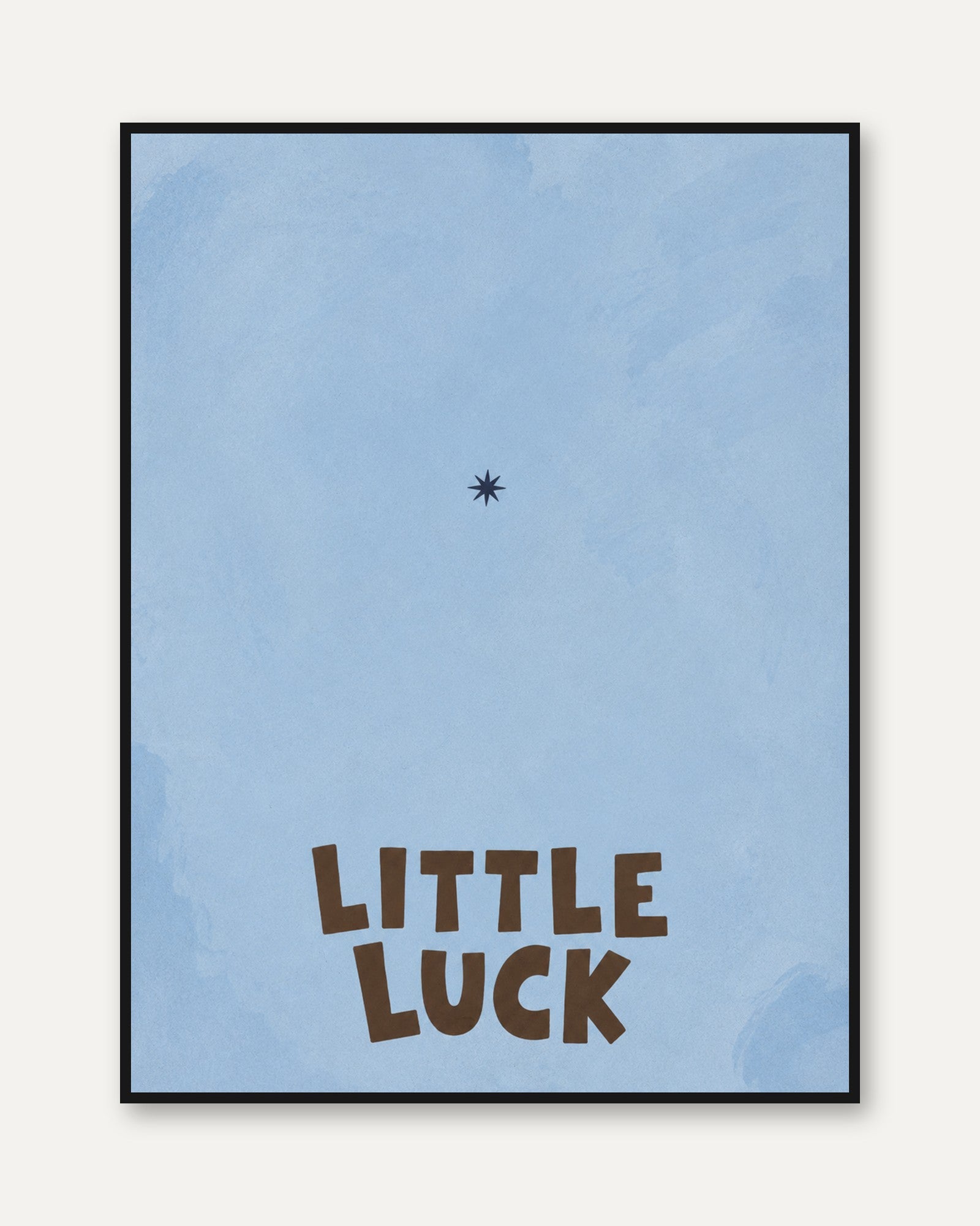 Nursery Wall Art – Little Luck Quote Print - framed