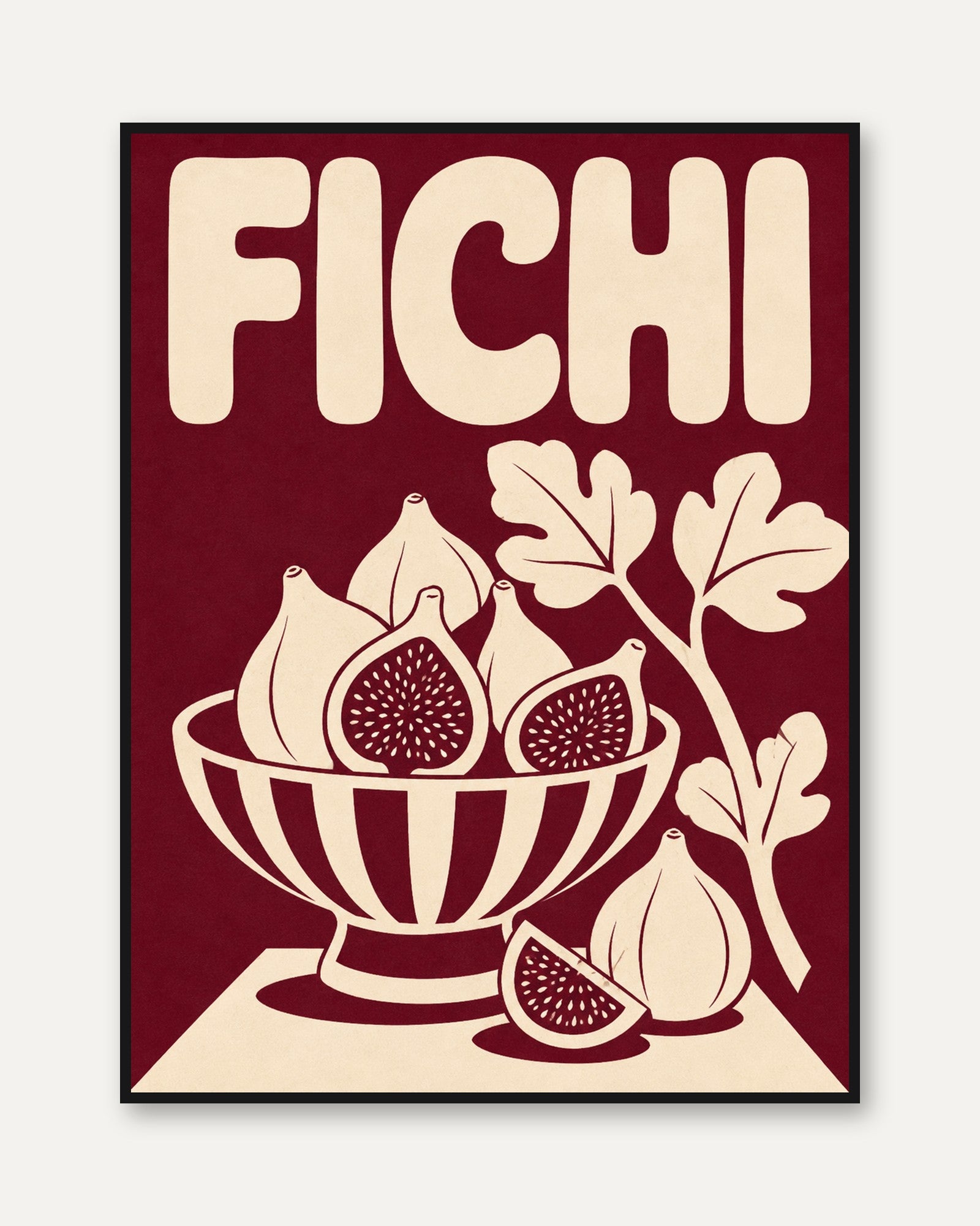 Fig Fruit Wall Art - framed
