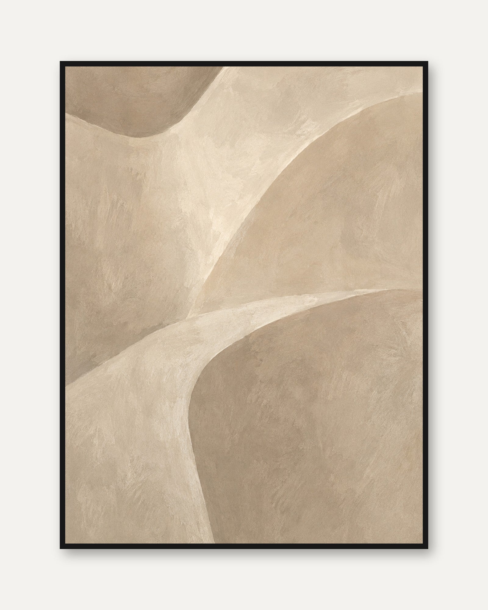 Neutral Abstract Wall Art - framed