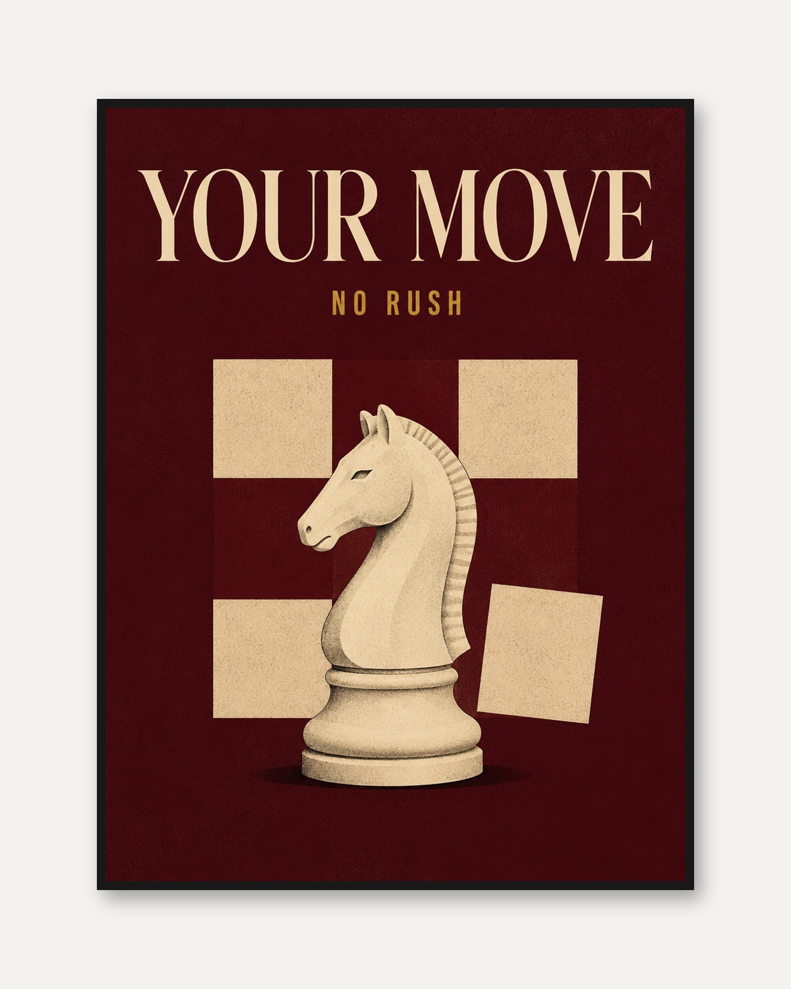 Chess Wall Art – Your Move No Rush Print - framed