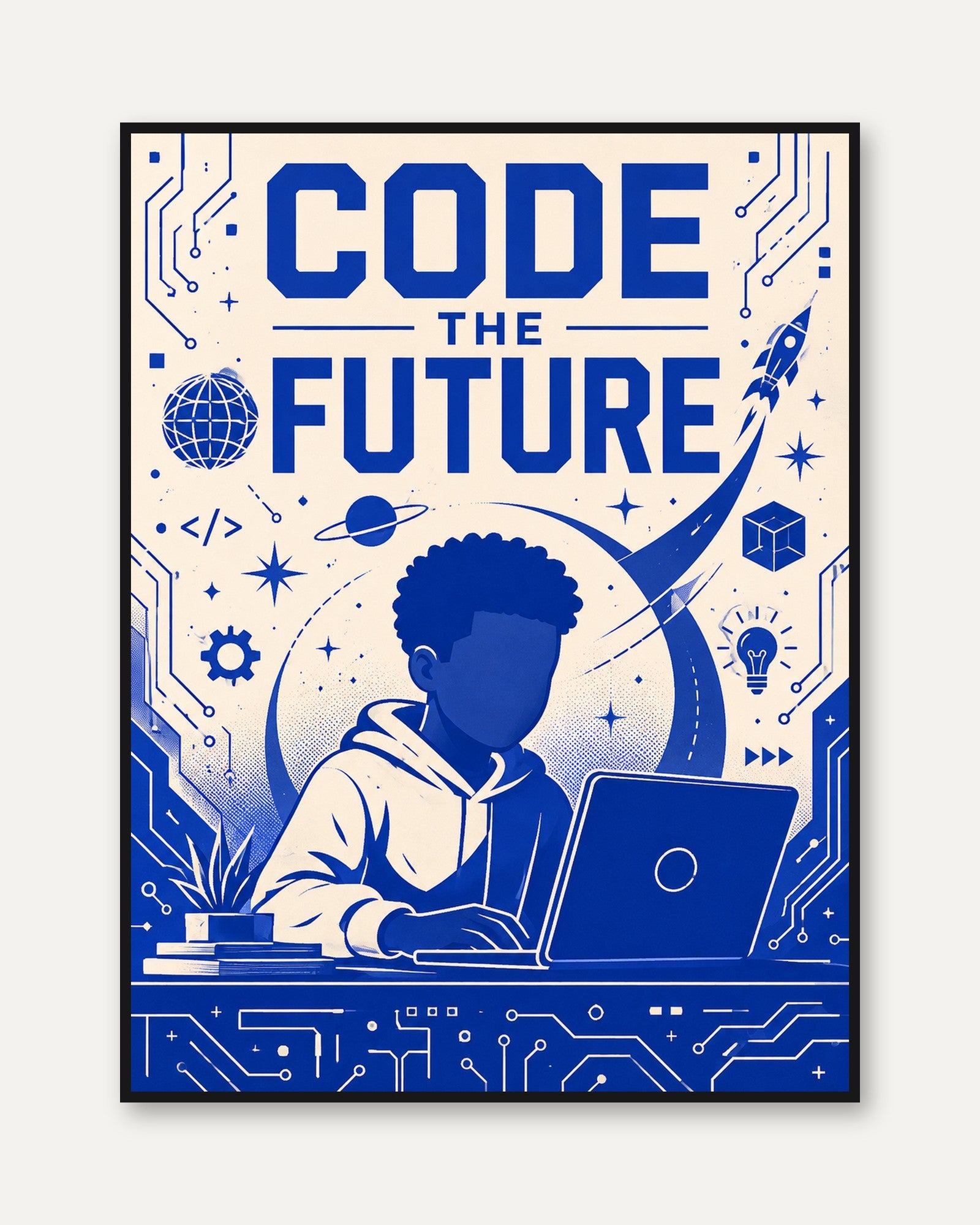 Coding Wall Art – Computer Science Poster - framed