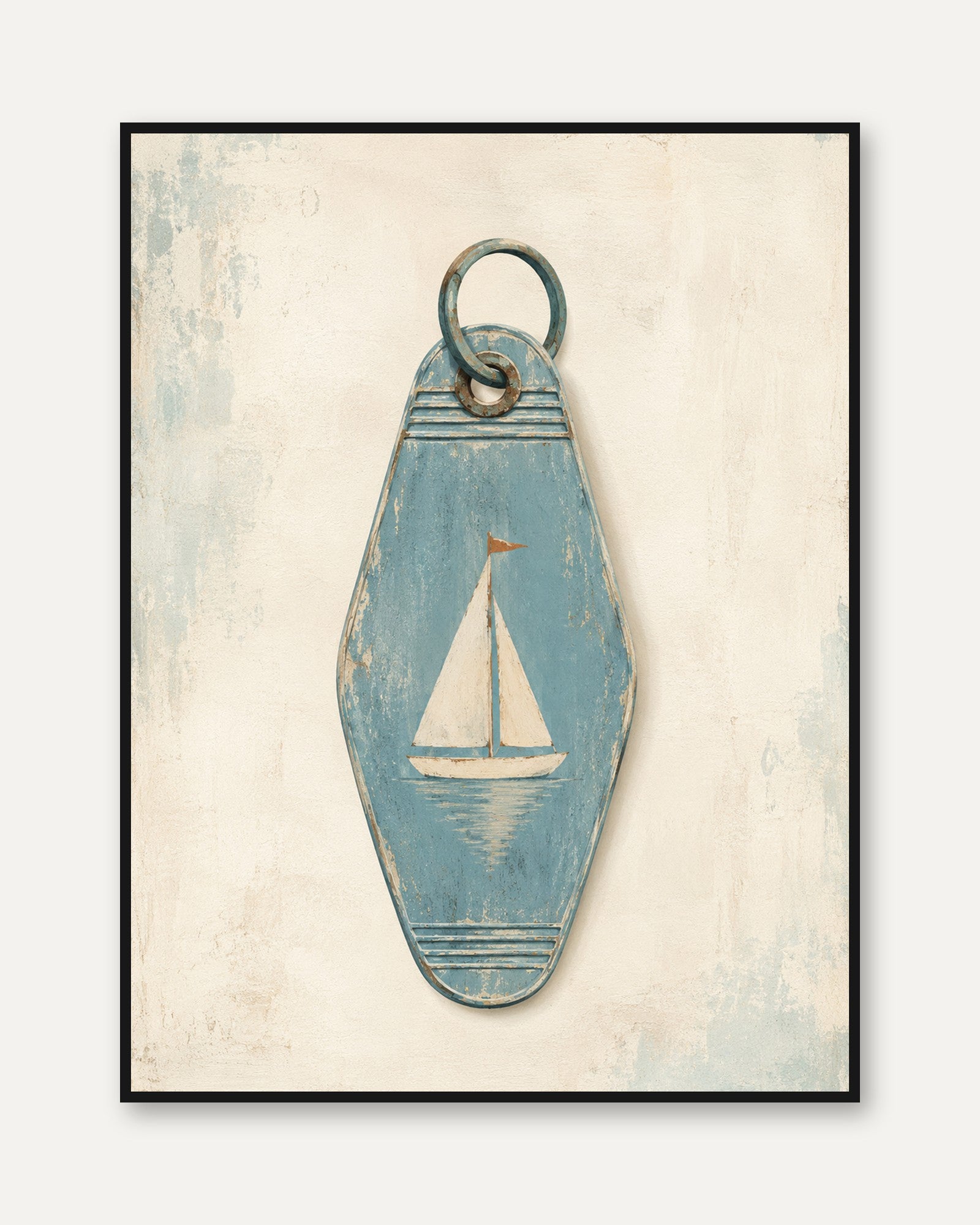 Nautical Motel Keychain Print - framed
