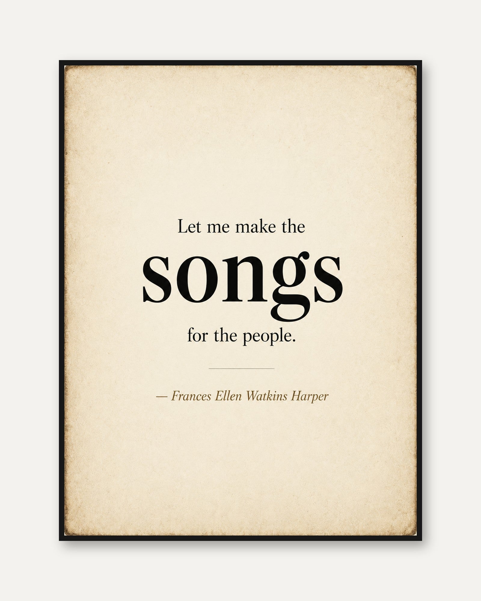 Literary Quote Print - framed