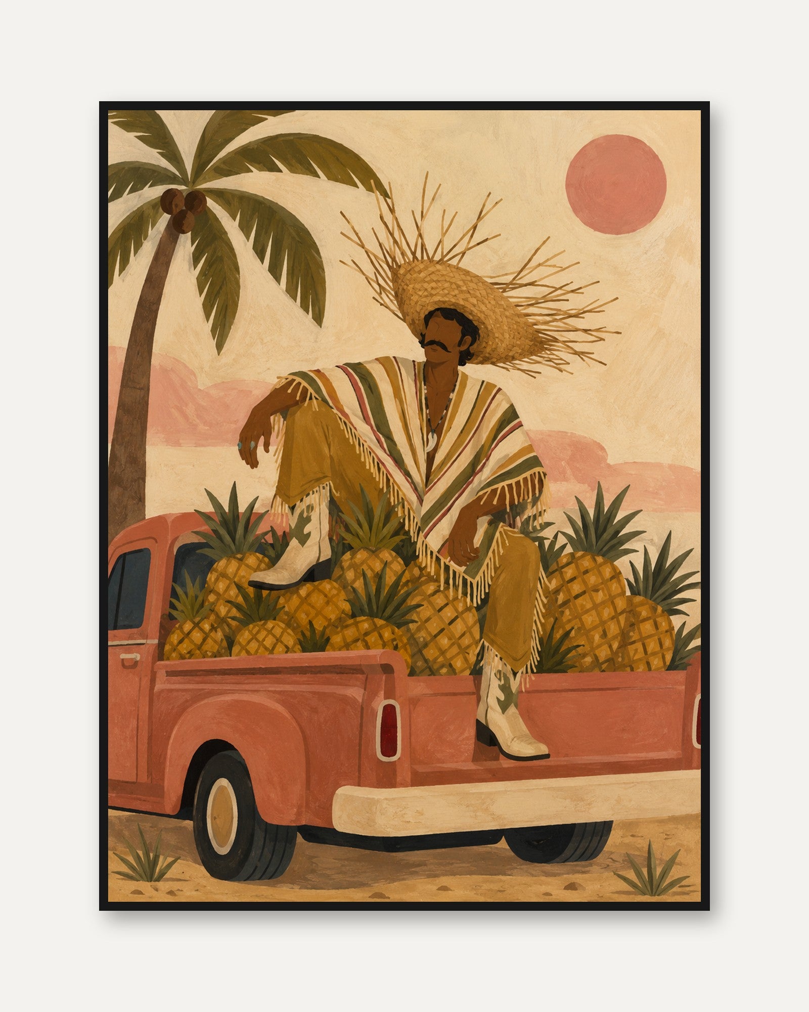 Tropical Vintage Poster - framed