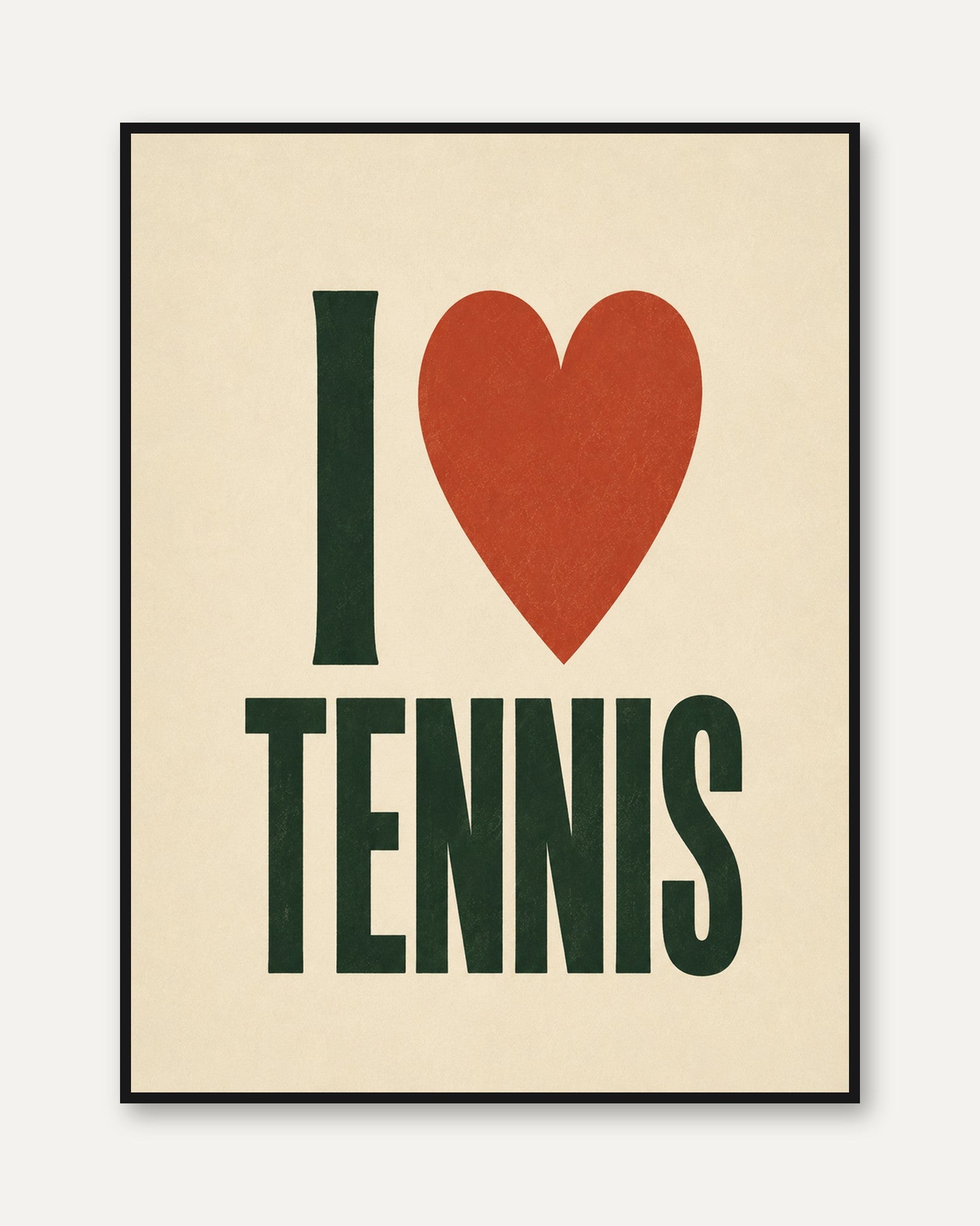 Tennis Wall Art – Vintage Sports Poster - framed