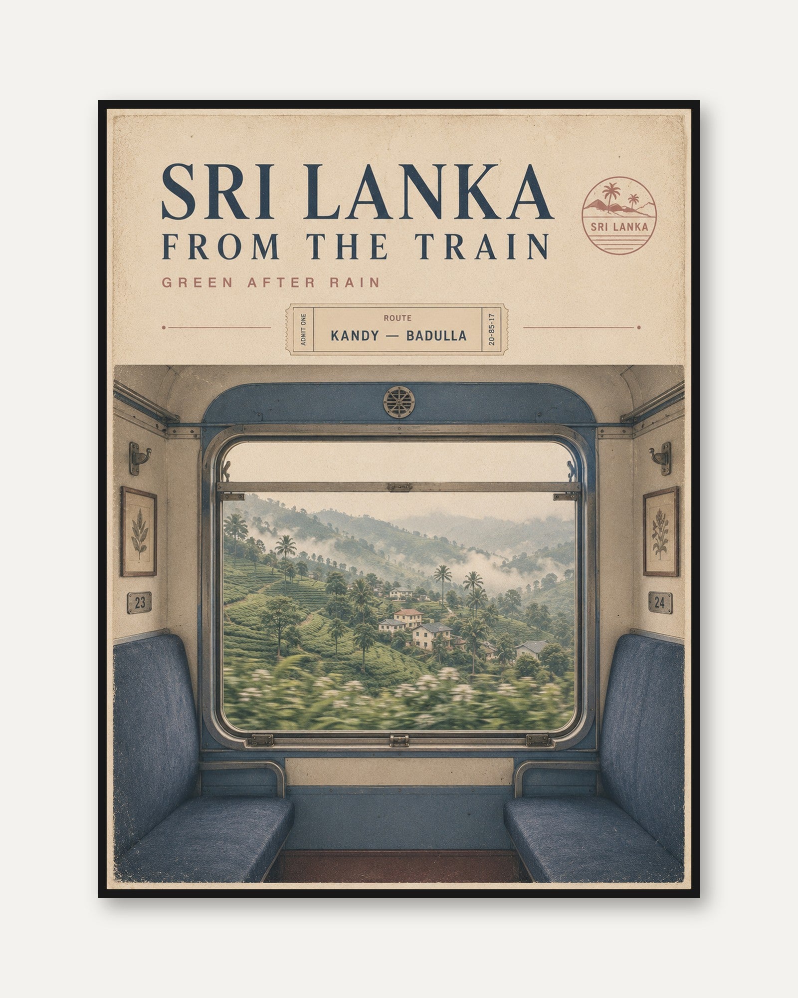 Sri Lanka Travel Poster - framed