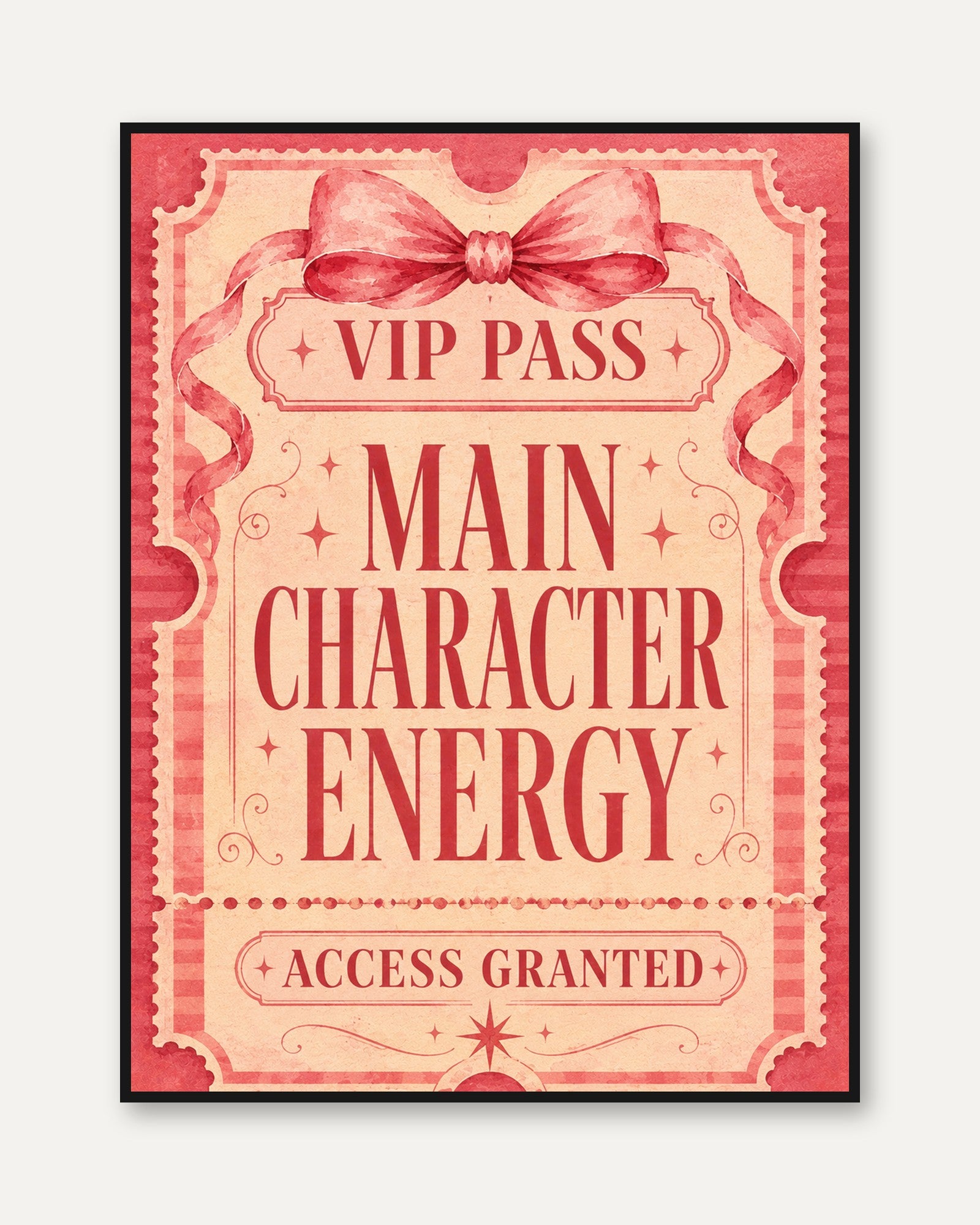 Main Character Energy Print - framed