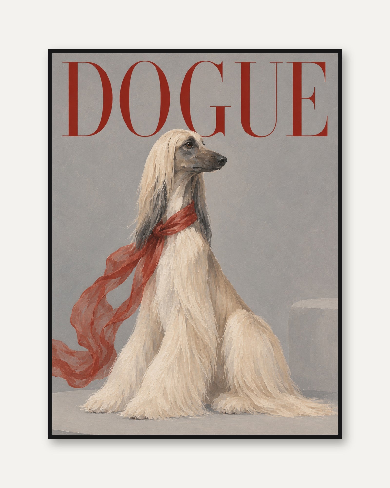 Fashion Dog Wall Art – Afghan Hound Print - framed