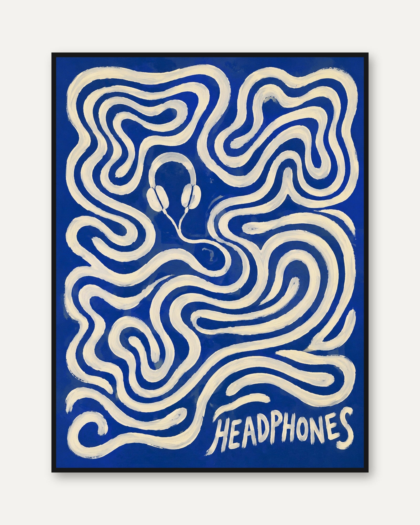 Music Wall Art – Headphones Poster - framed